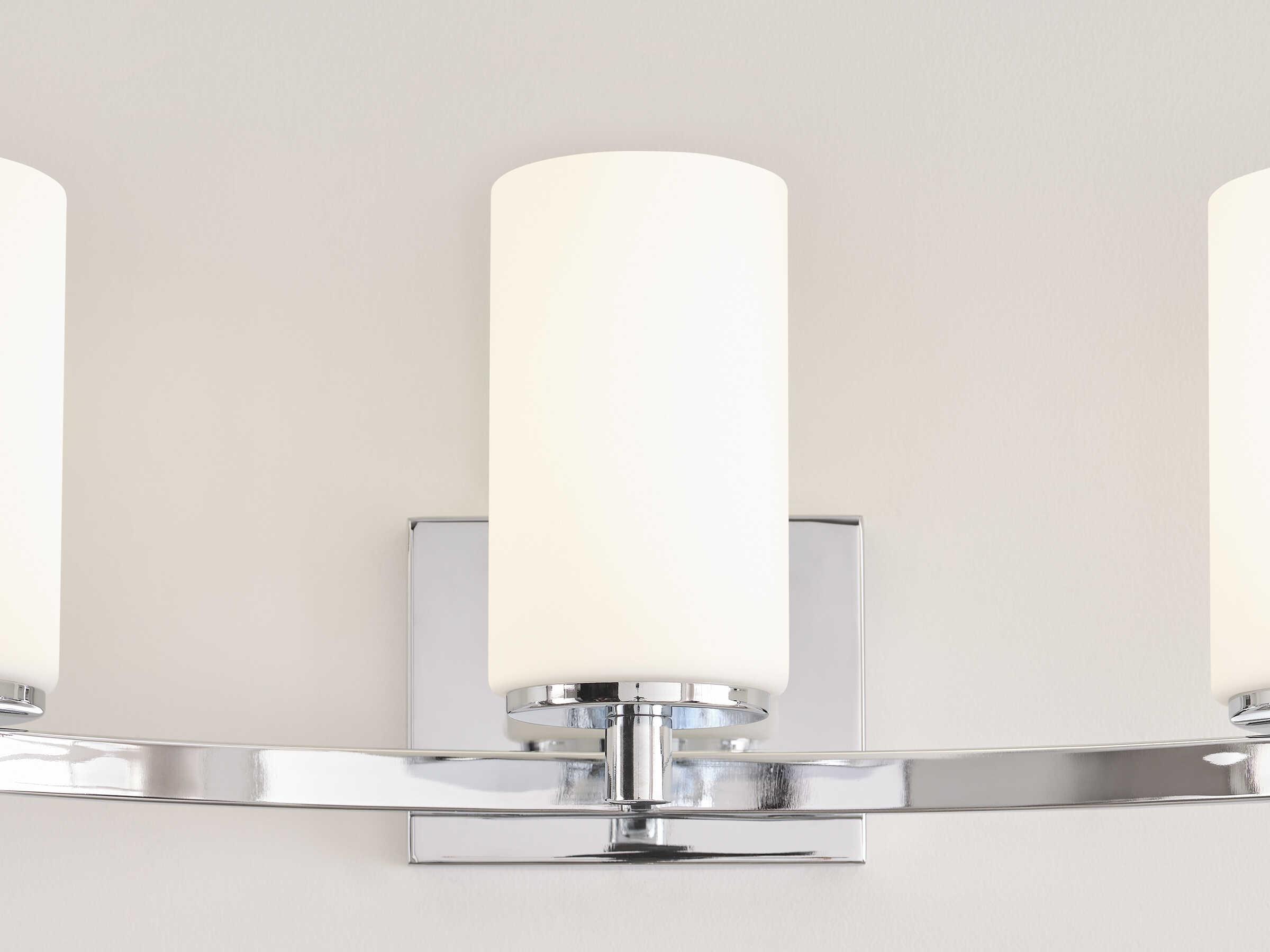 Generation Lighting Hettinger 3-Light Chrome Glass Vanity Light