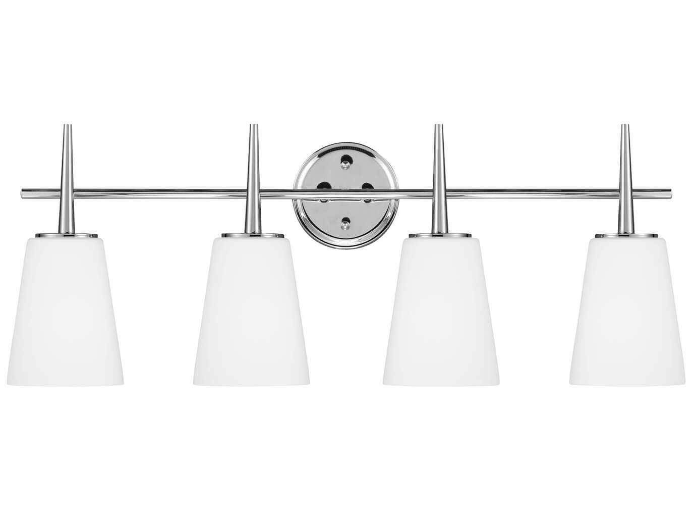 Generation Lighting Driscoll 4-Light Chrome Glass Vanity Light