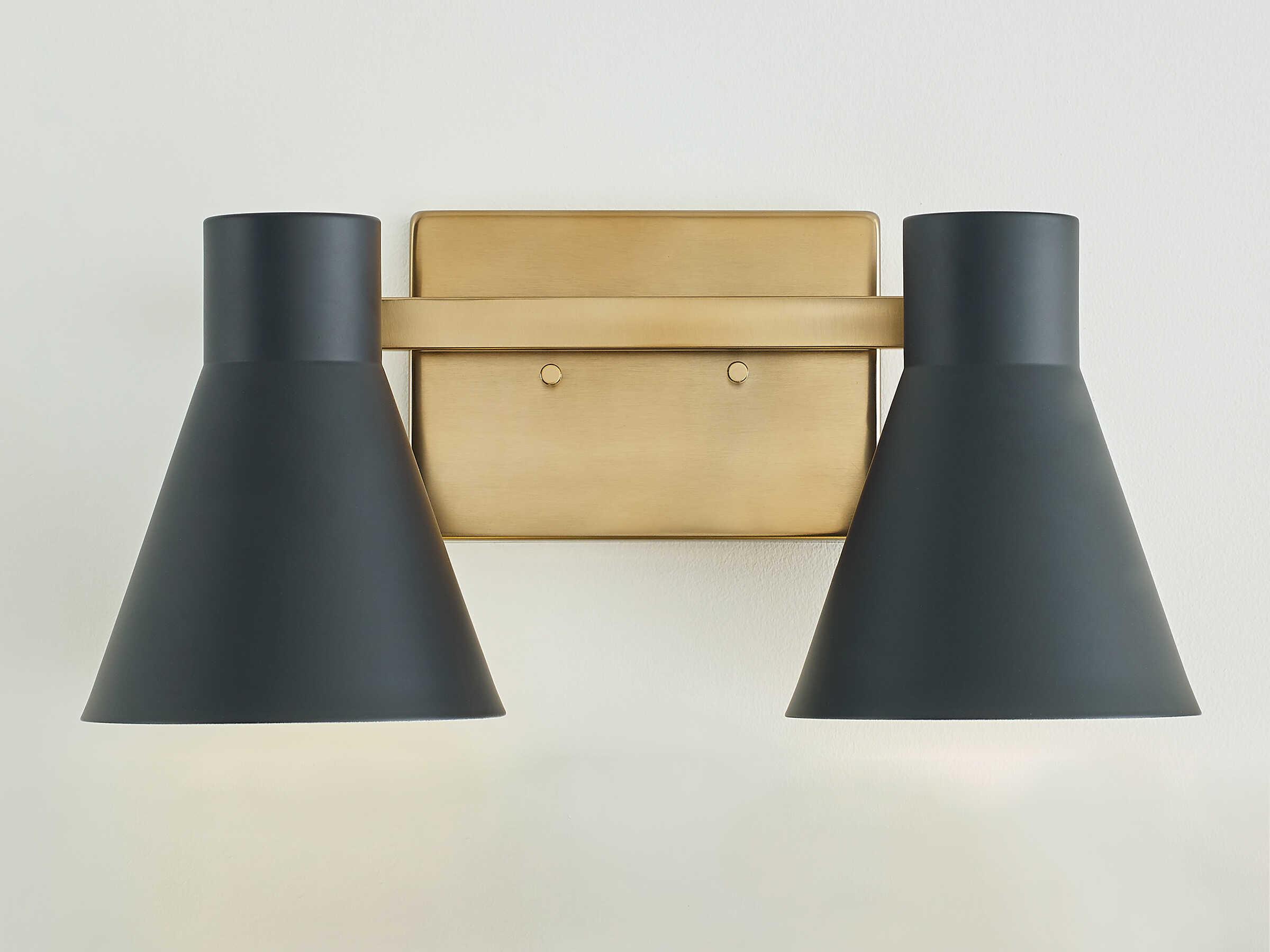 Generation Lighting Towner 2-Light Satin Brass Vanity Light