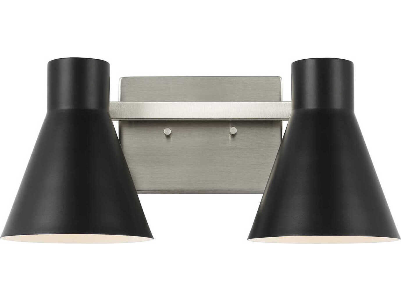 Generation Lighting Towner 2-Light Brushed Nickel Vanity Light