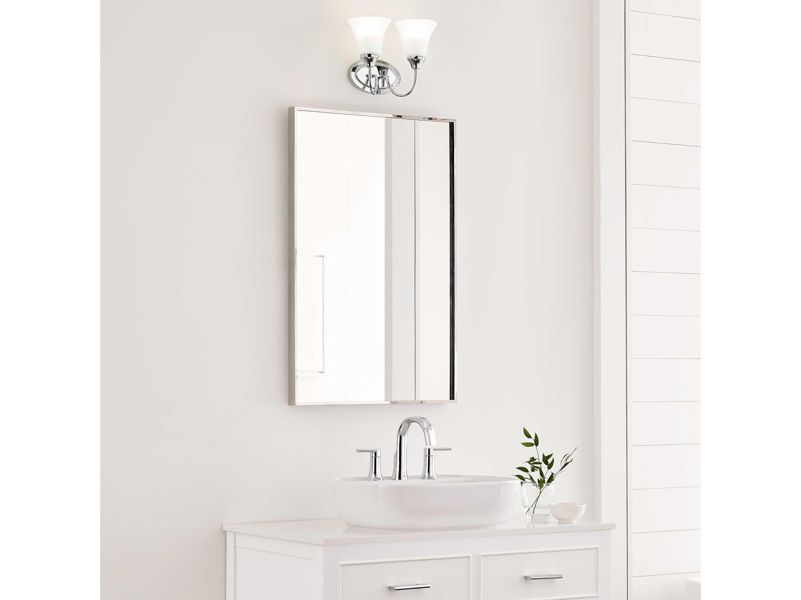 Generation Lighting Holman 2-Light Chrome Glass Vanity Light