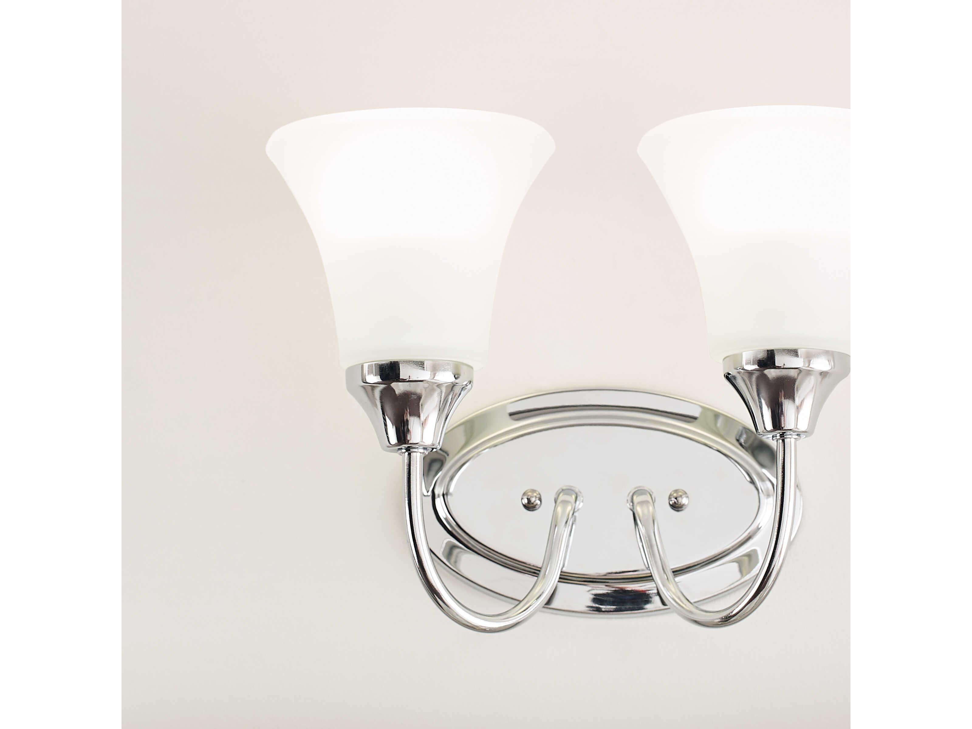 Generation Lighting Holman 2-Light Chrome Glass Vanity Light