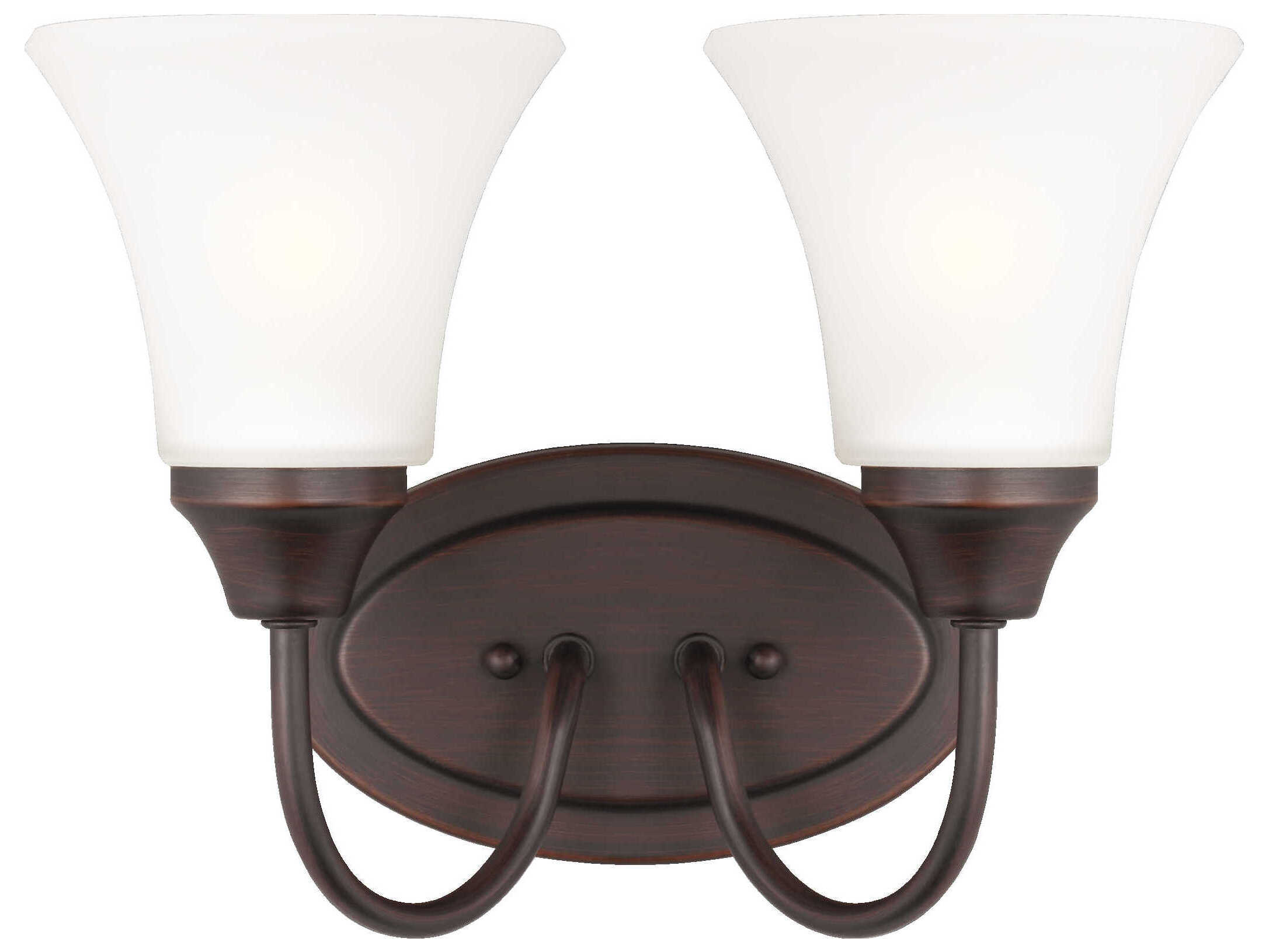 Generation Lighting Holman 2-Light Bronze Glass Vanity Light