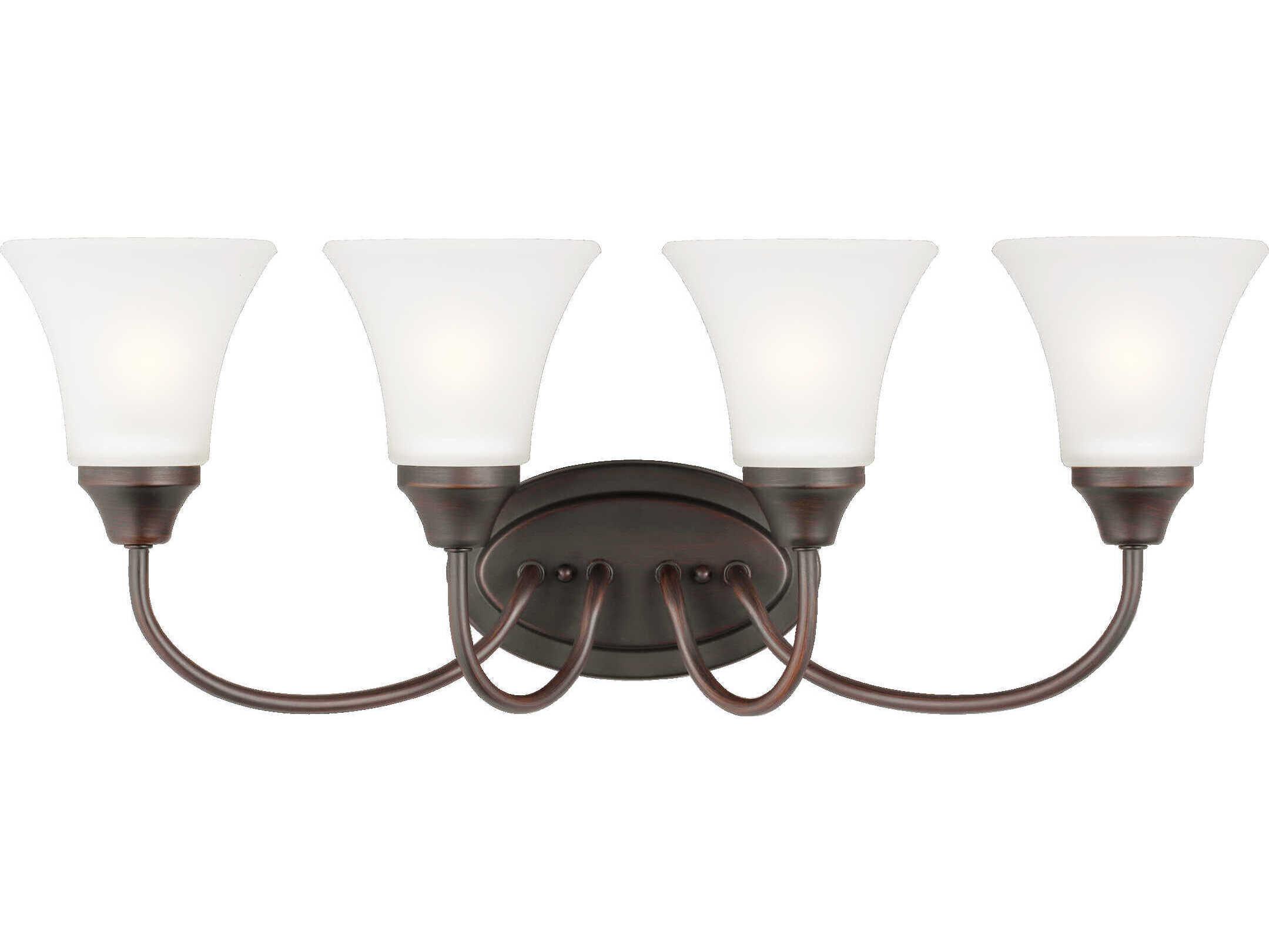 Generation Lighting Holman 4-Light Bronze Glass Vanity Light