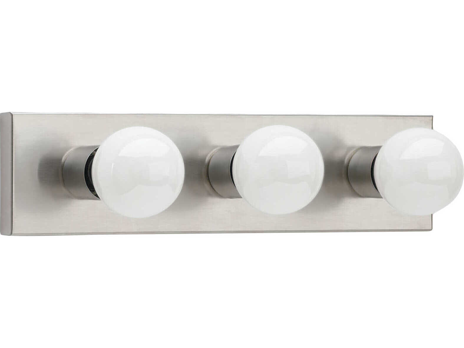 Generation Lighting Center Stage 3-Light Brushed Stainless Steel Vanity Light