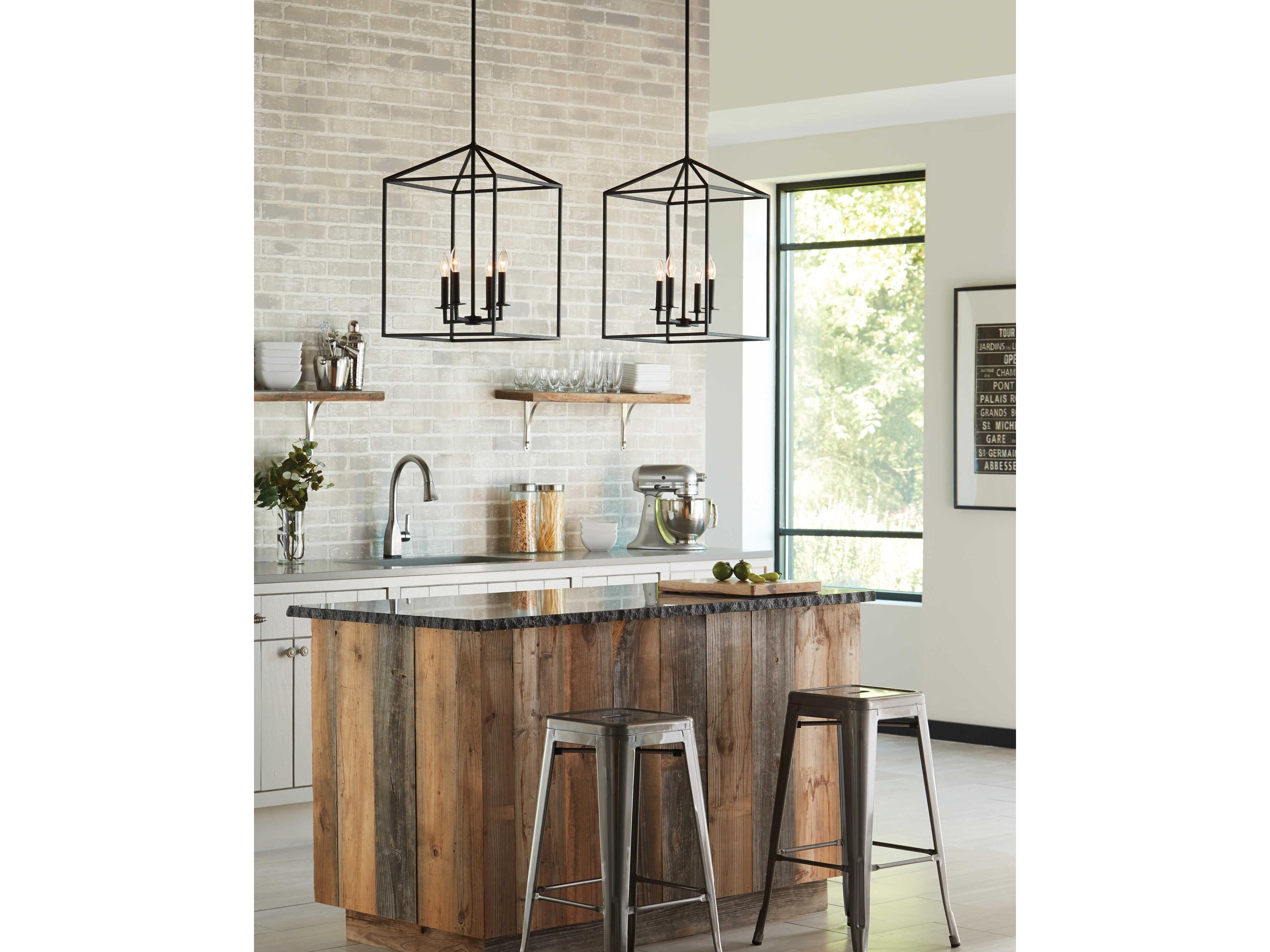 Generation Lighting Perryton 4-Light Midnight Black Pendant