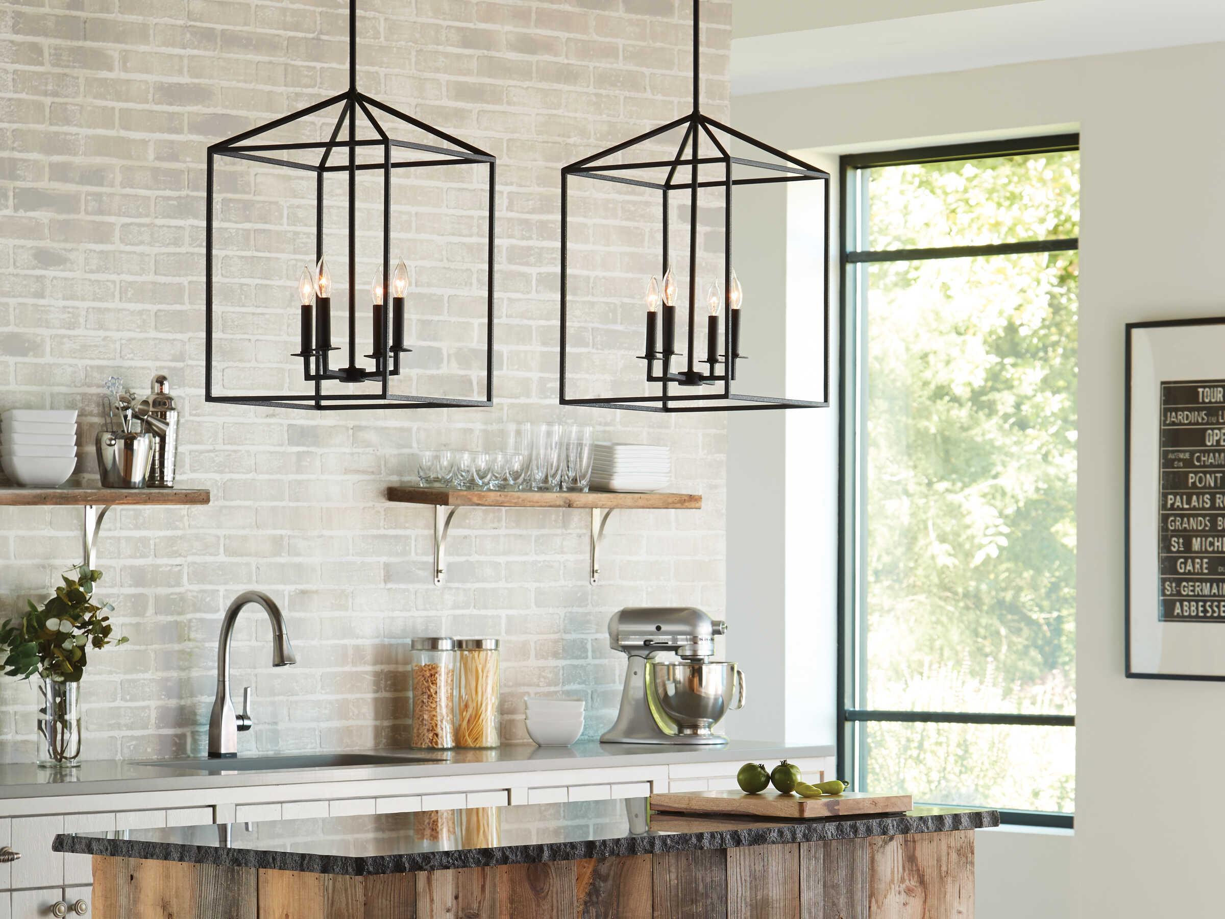 Generation Lighting Perryton 4-Light Midnight Black Pendant