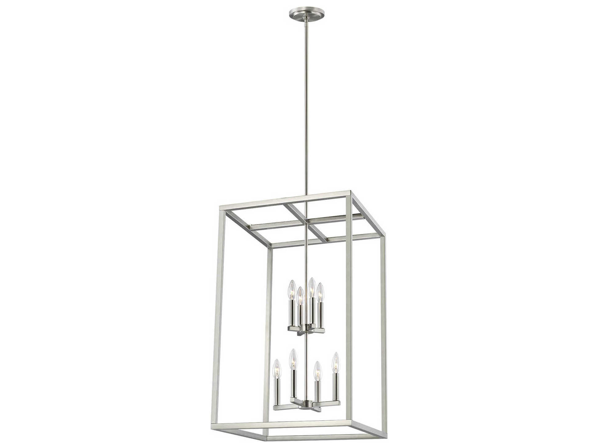 Generation Lighting Moffet Street 8-Light Brushed Nickel Pendant