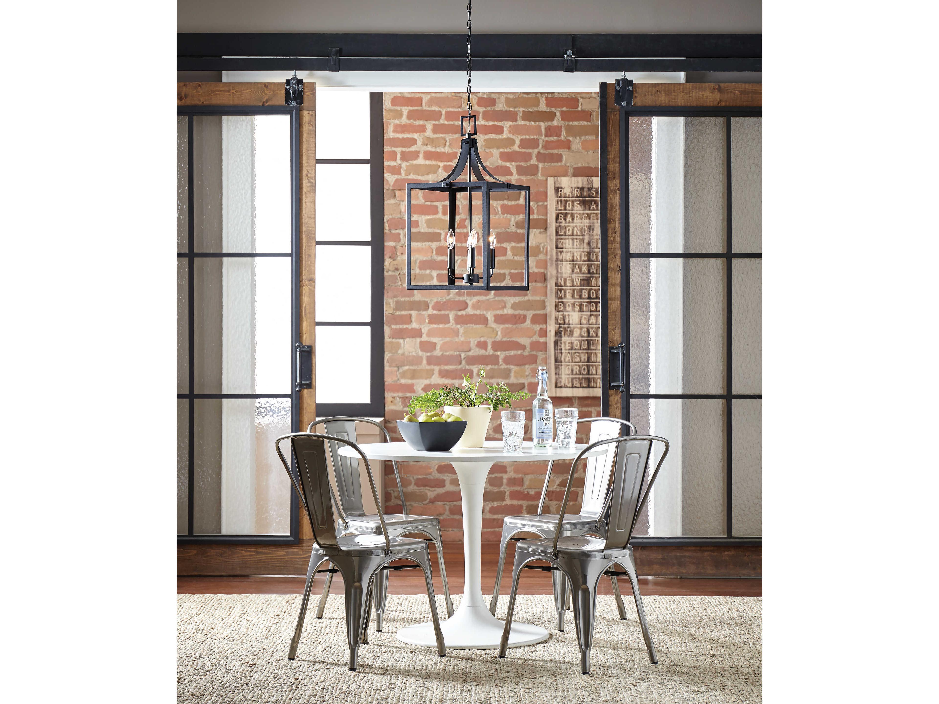 Generation Lighting Labette 3-Light Black Mini Pendant