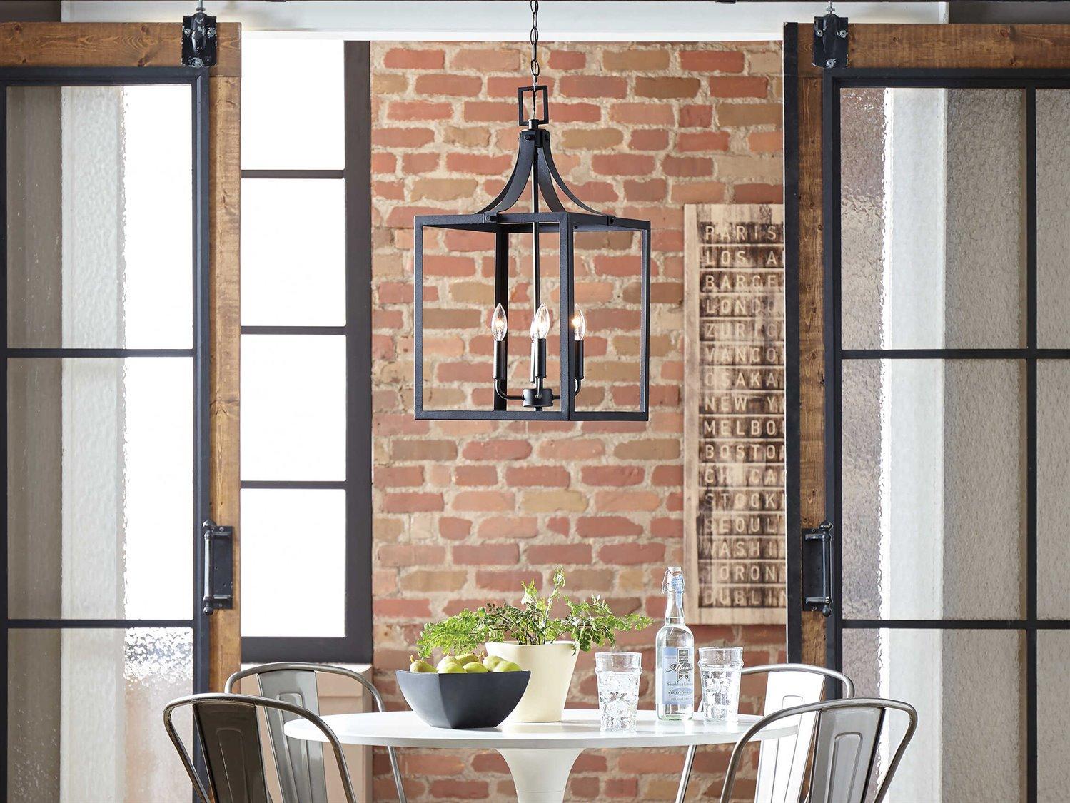 Generation Lighting Labette 3-Light Black Mini Pendant