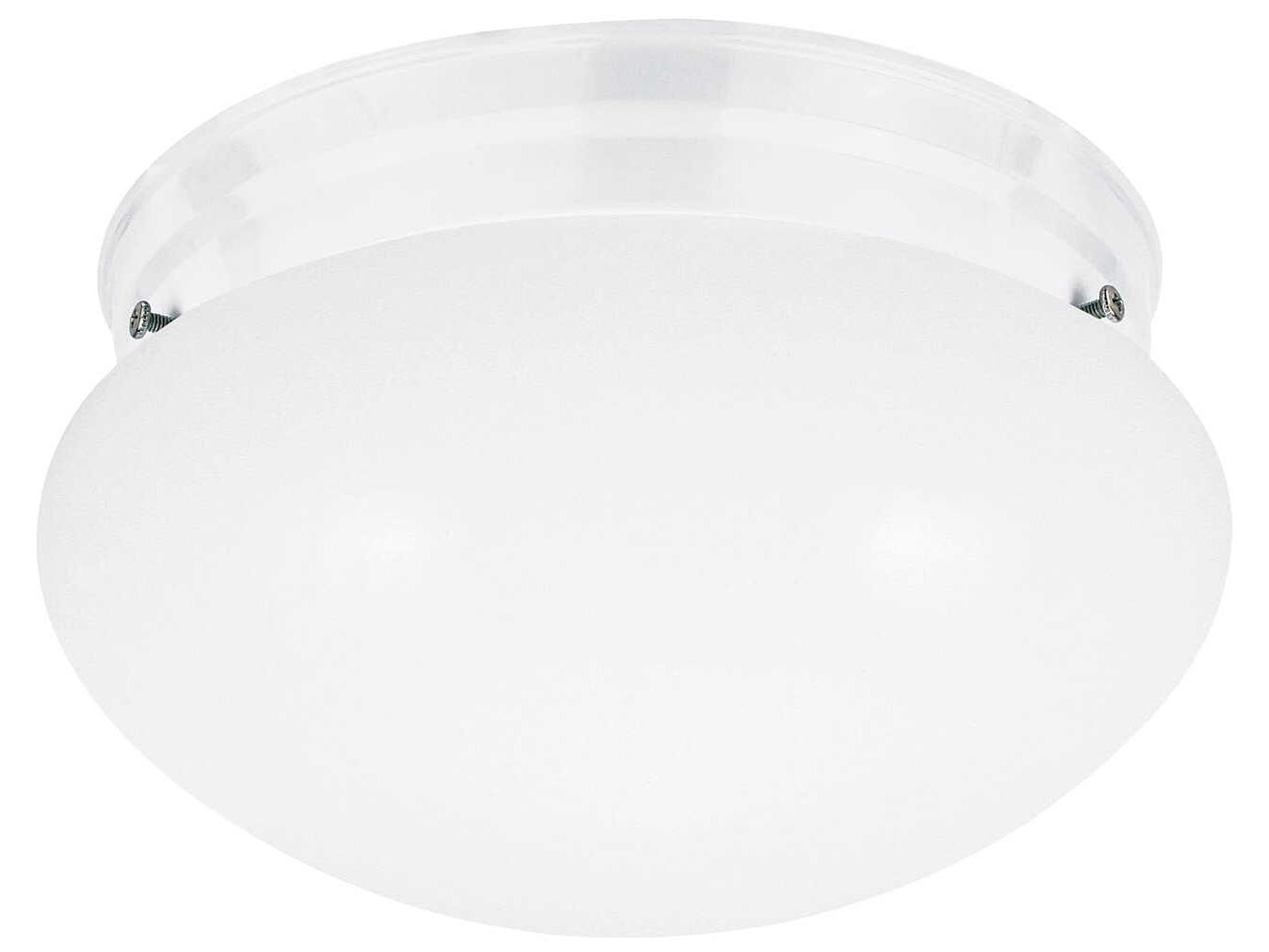 Generation Lighting Webster 2-Light White Glass Flush Mount
