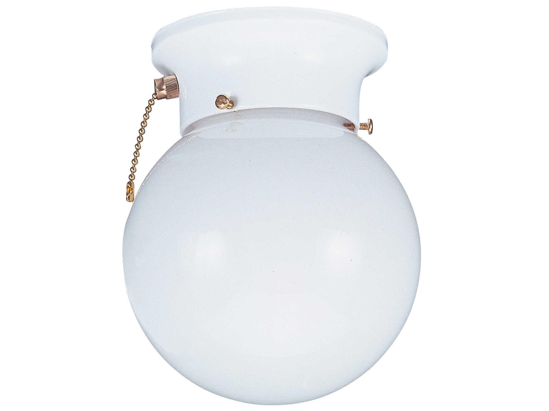 Generation Lighting Tomkin 1-Light White Globe Flush Mount