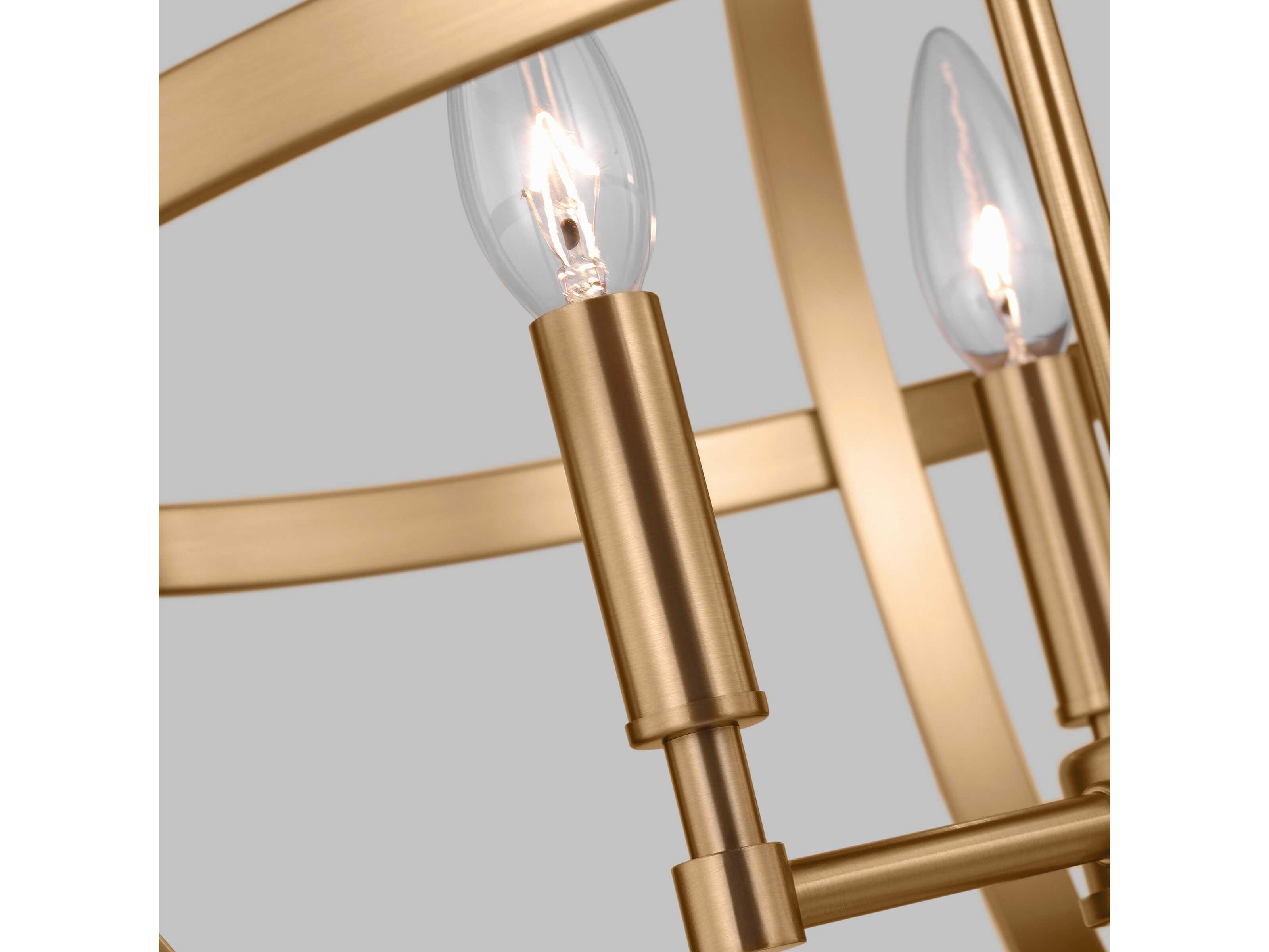 Generation Lighting Exmoore 3-Light Satin Brass Globe Pendant