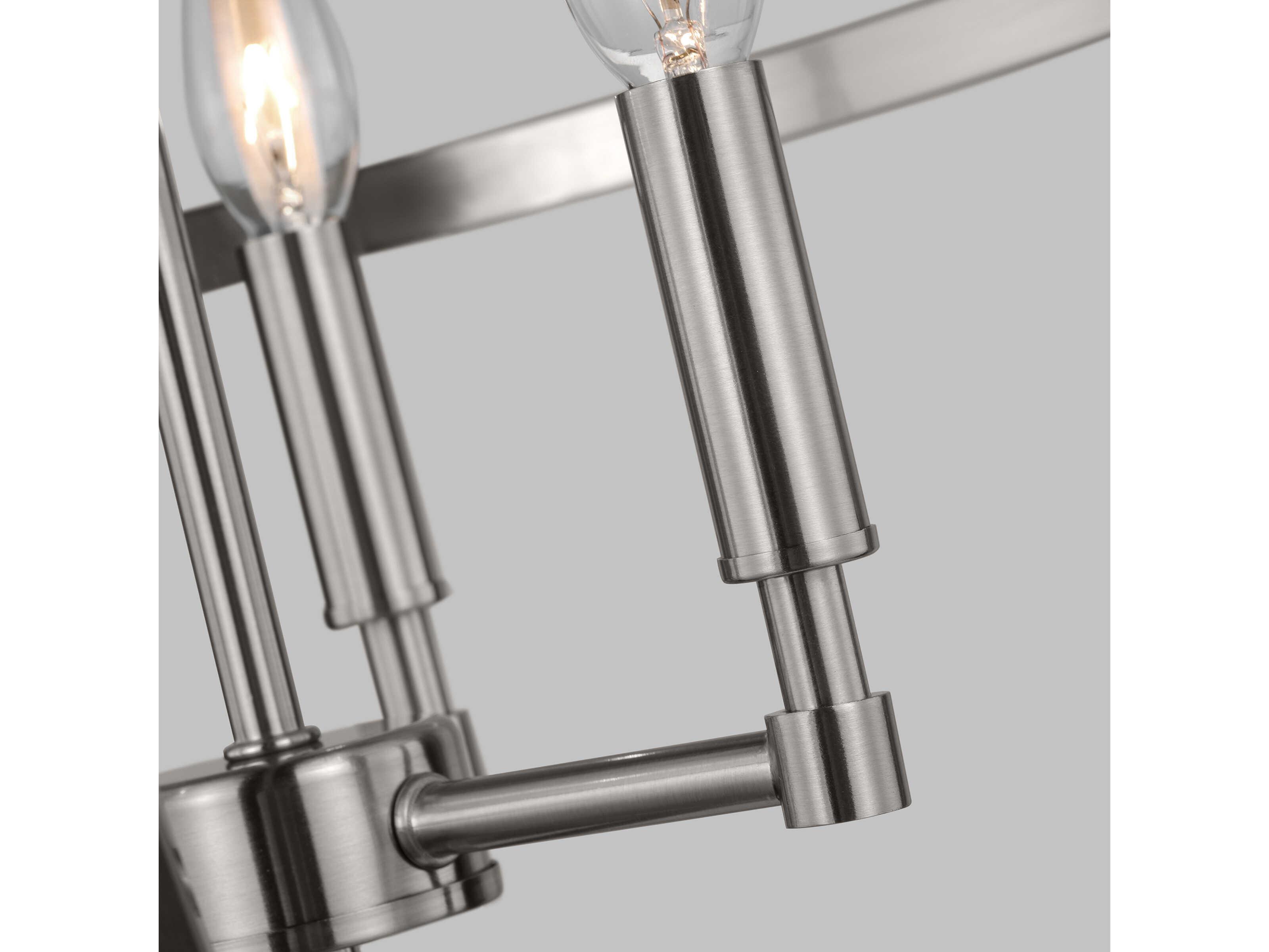 Generation Lighting Exmoore 3-Light Brushed Nickel Globe Pendant