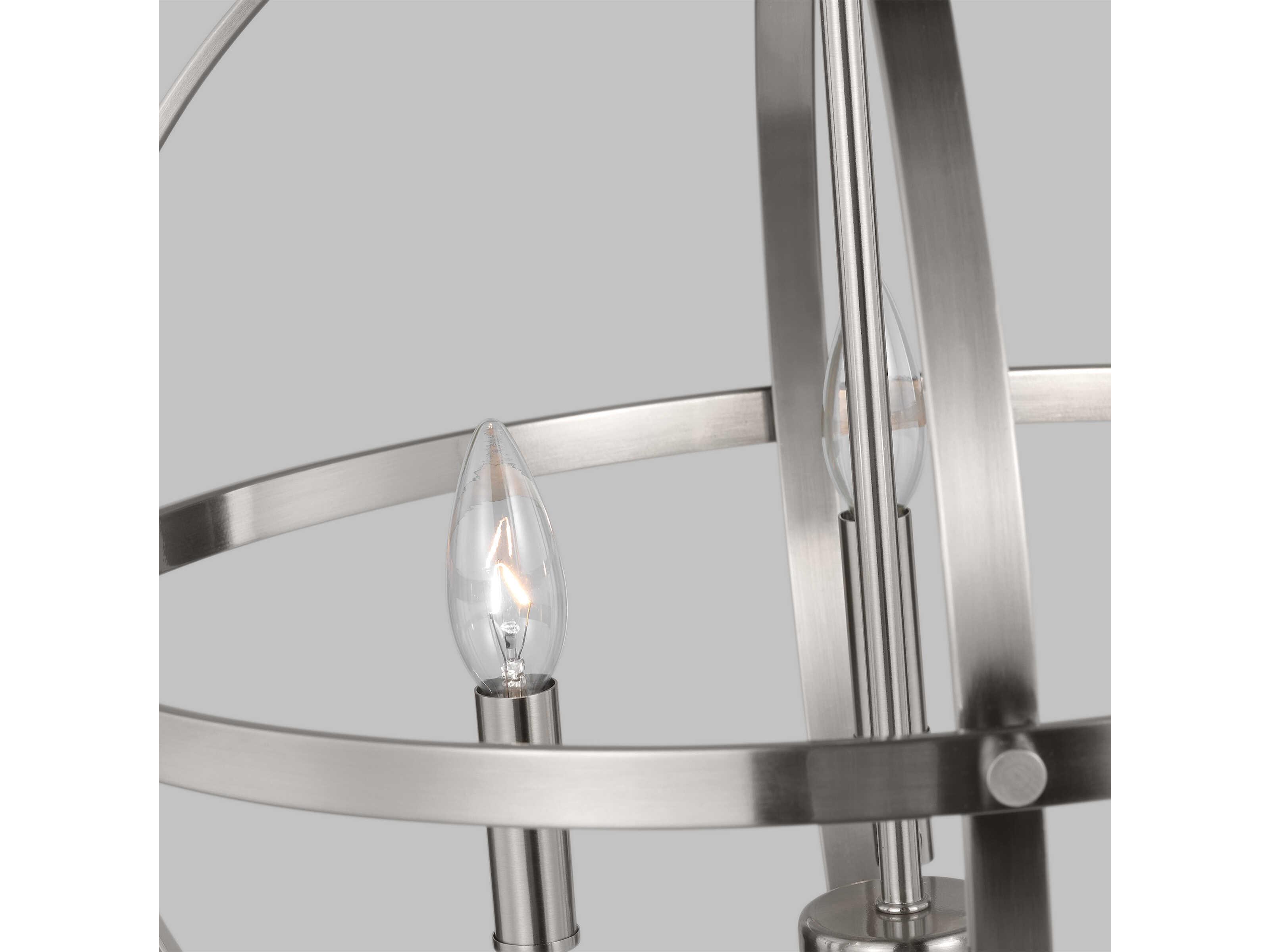 Generation Lighting Exmoore 3-Light Brushed Nickel Globe Pendant