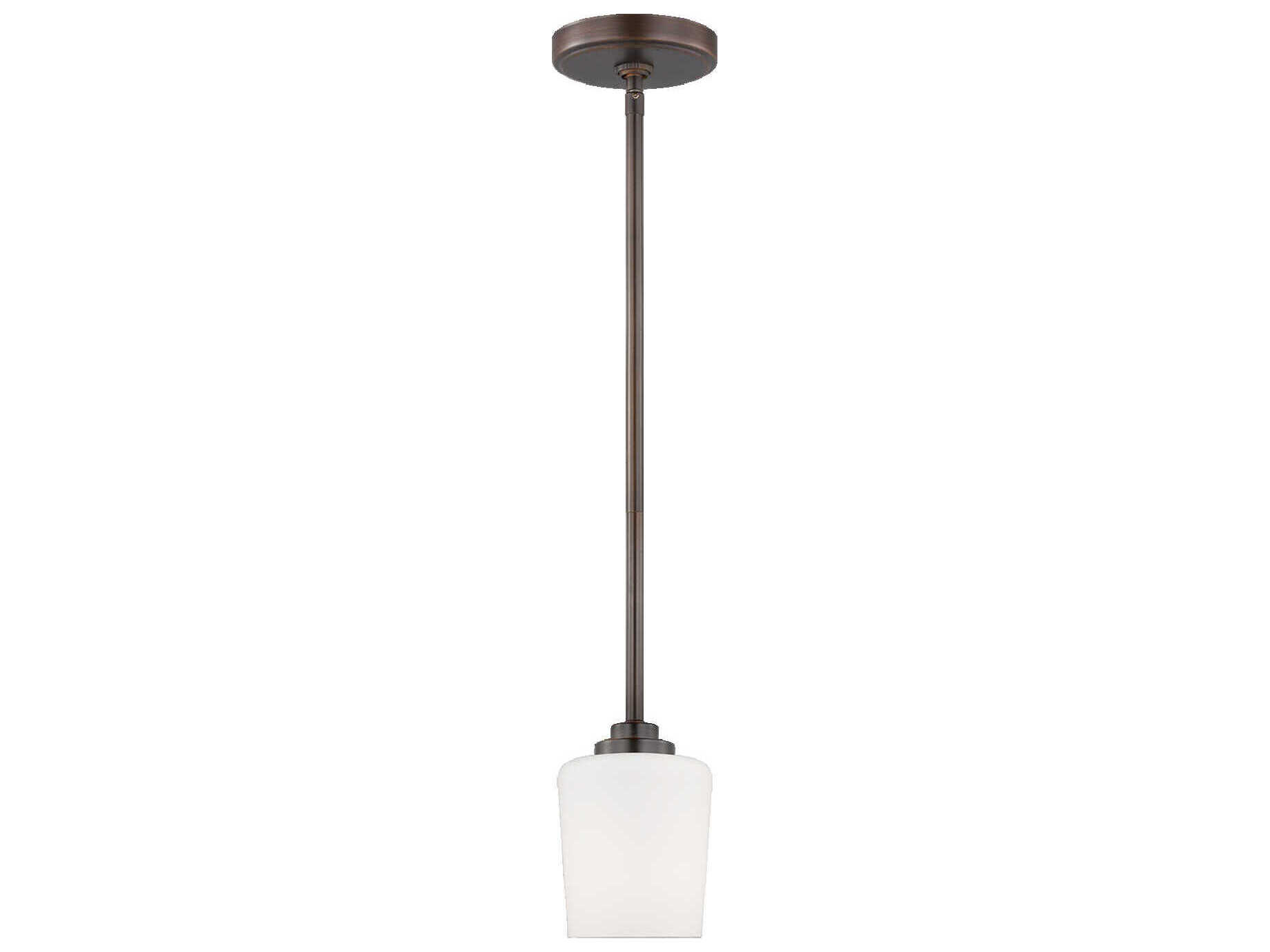 Generation Lighting Windom 1-Light Bronze Glass Bell Mini Pendant