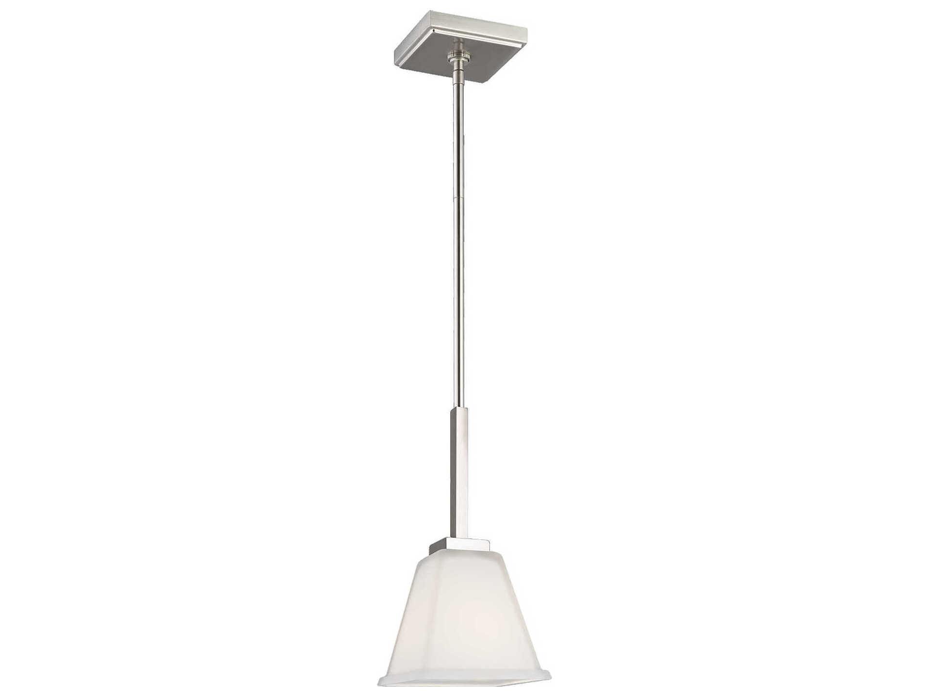 Generation Lighting Ellis Harper 1-Light Brushed Nickel Glass Mini Pendant