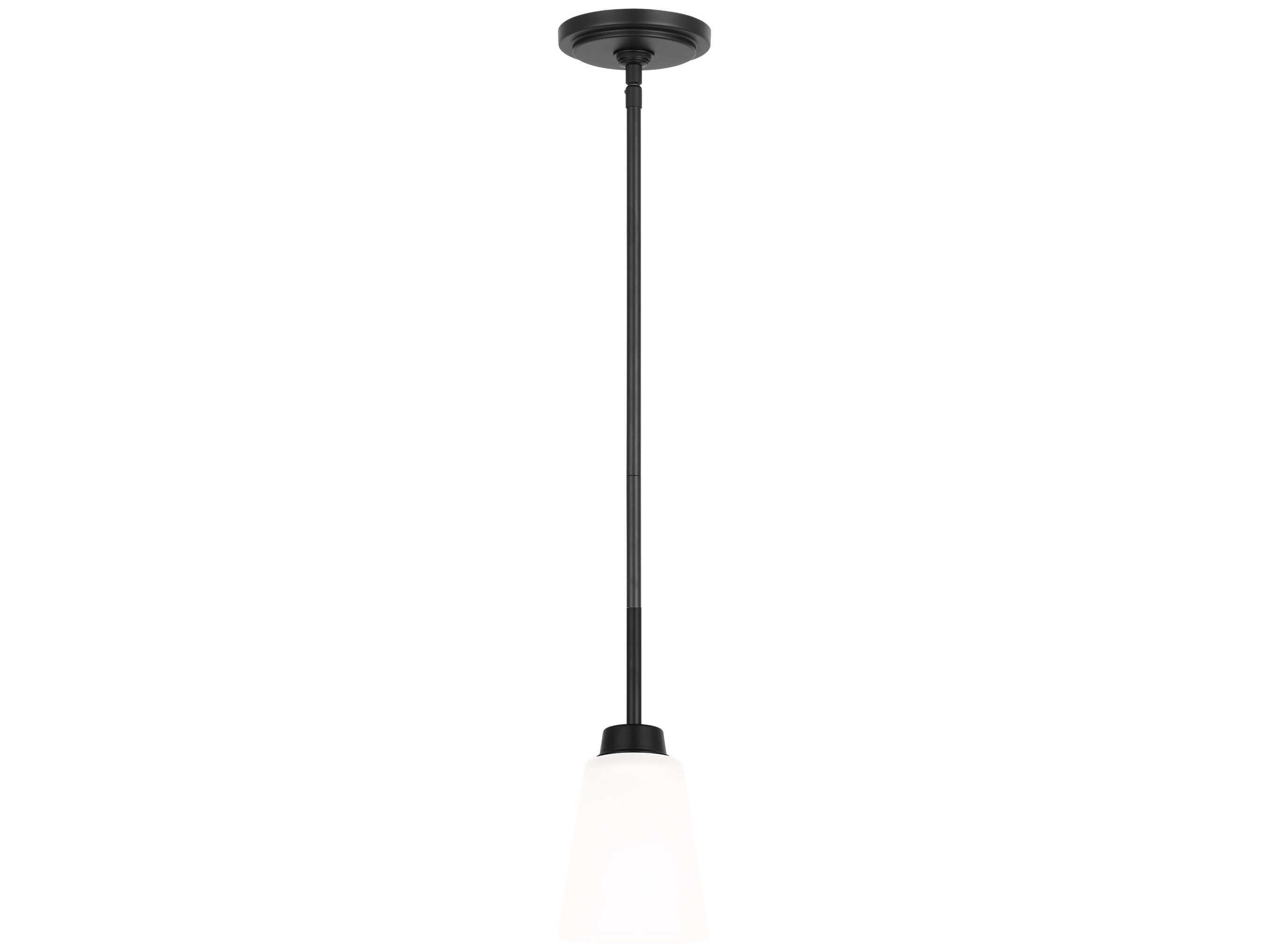 Generation Lighting Kerrville 1-Light Midnight Black Mini Pendant