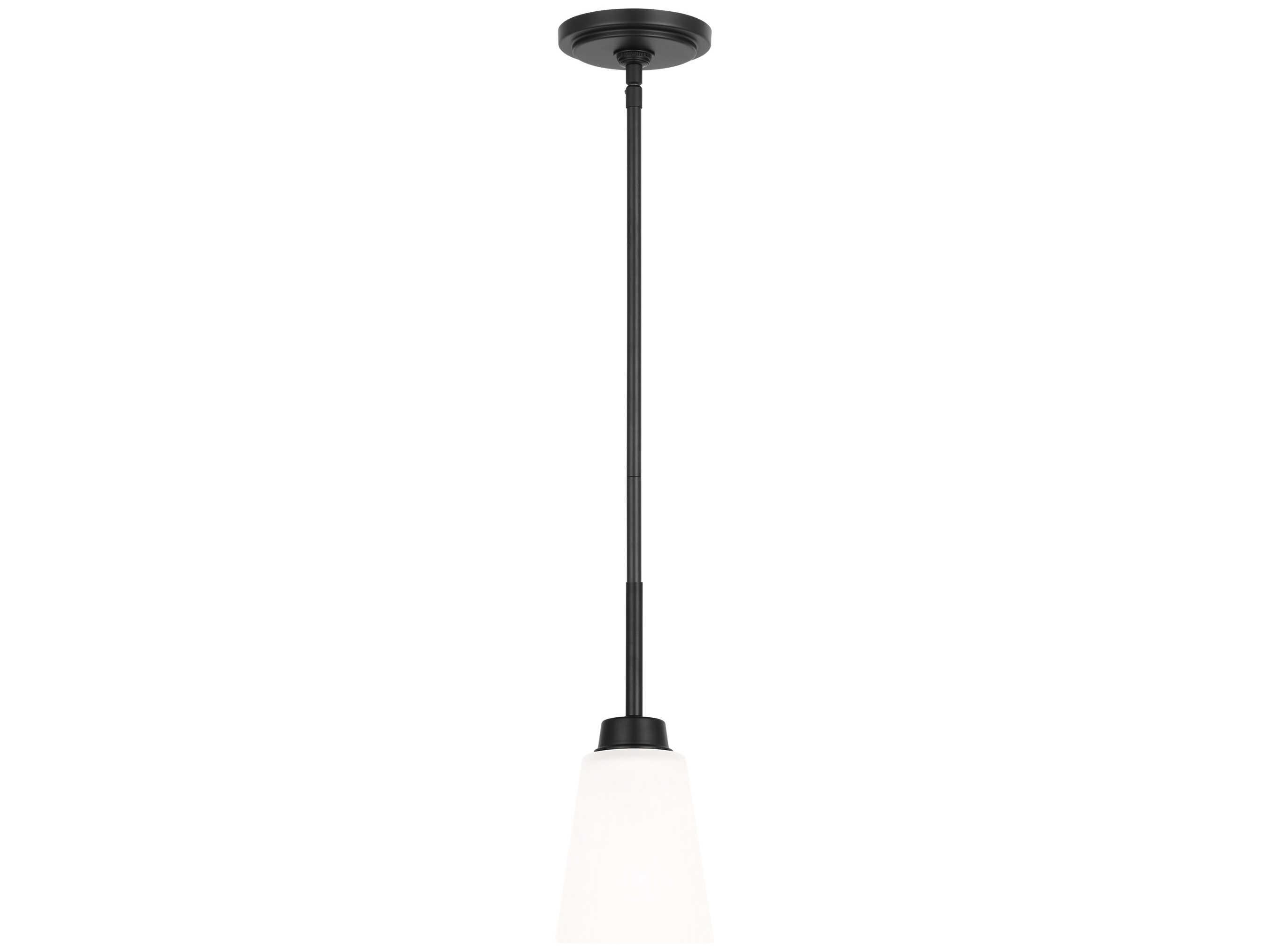 Generation Lighting Kerrville 1-Light Midnight Black Mini Pendant