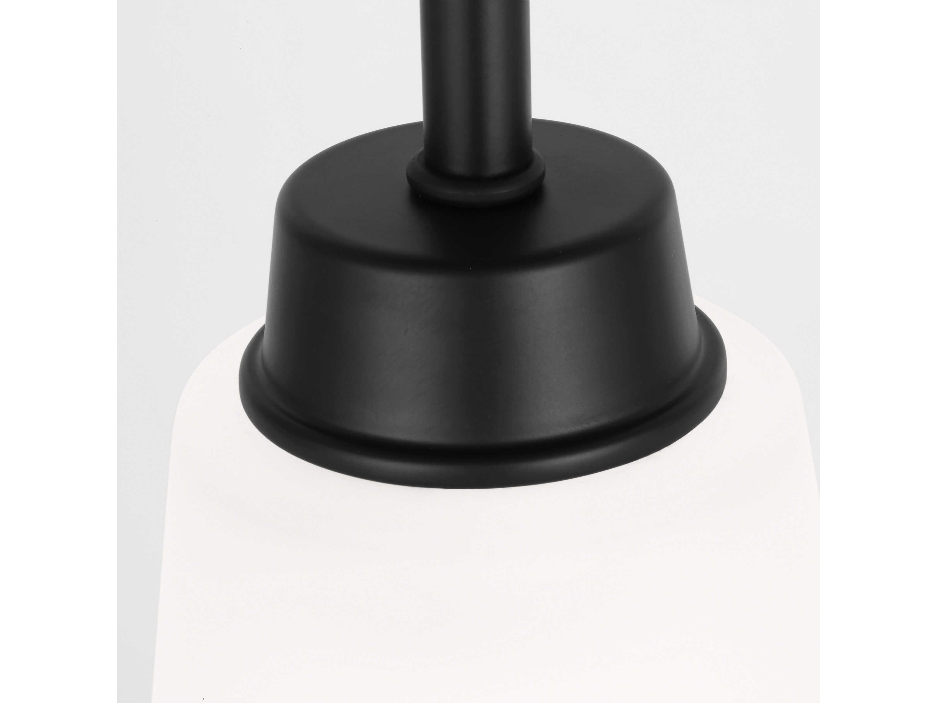 Generation Lighting Kerrville 1-Light Midnight Black Mini Pendant