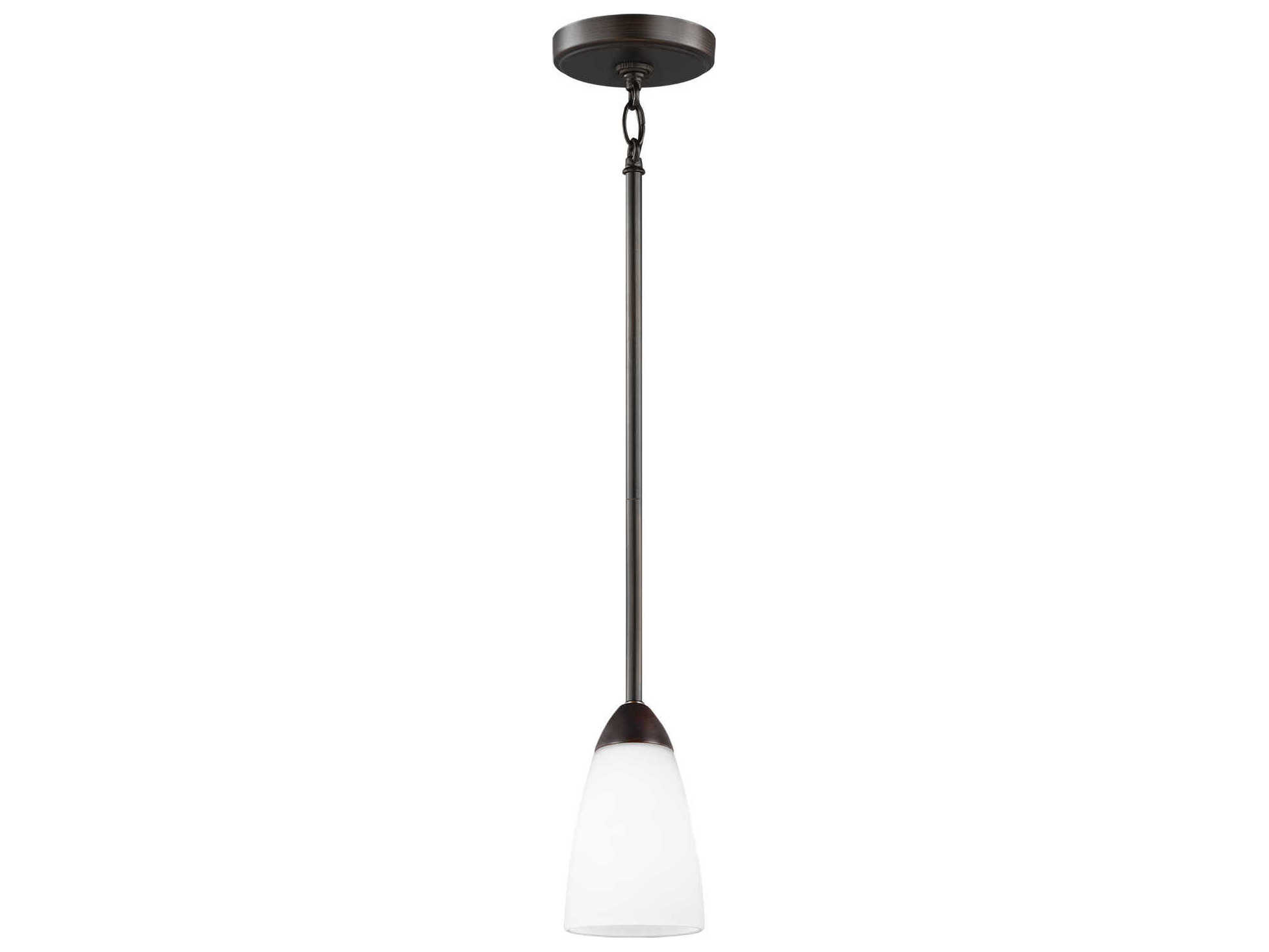 Generation Lighting Seville 1-Light Bronze Glass Bell Mini Pendant