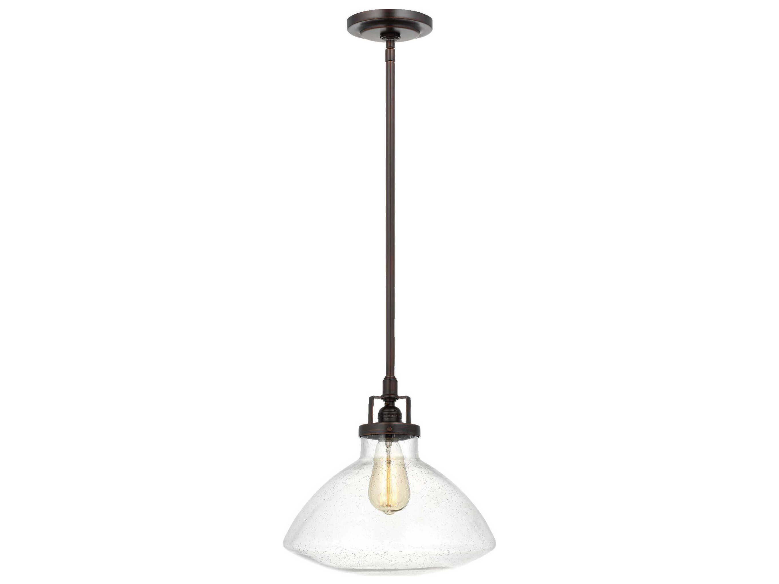 Generation Lighting Belton 1-Light Bronze Glass Mini Pendant