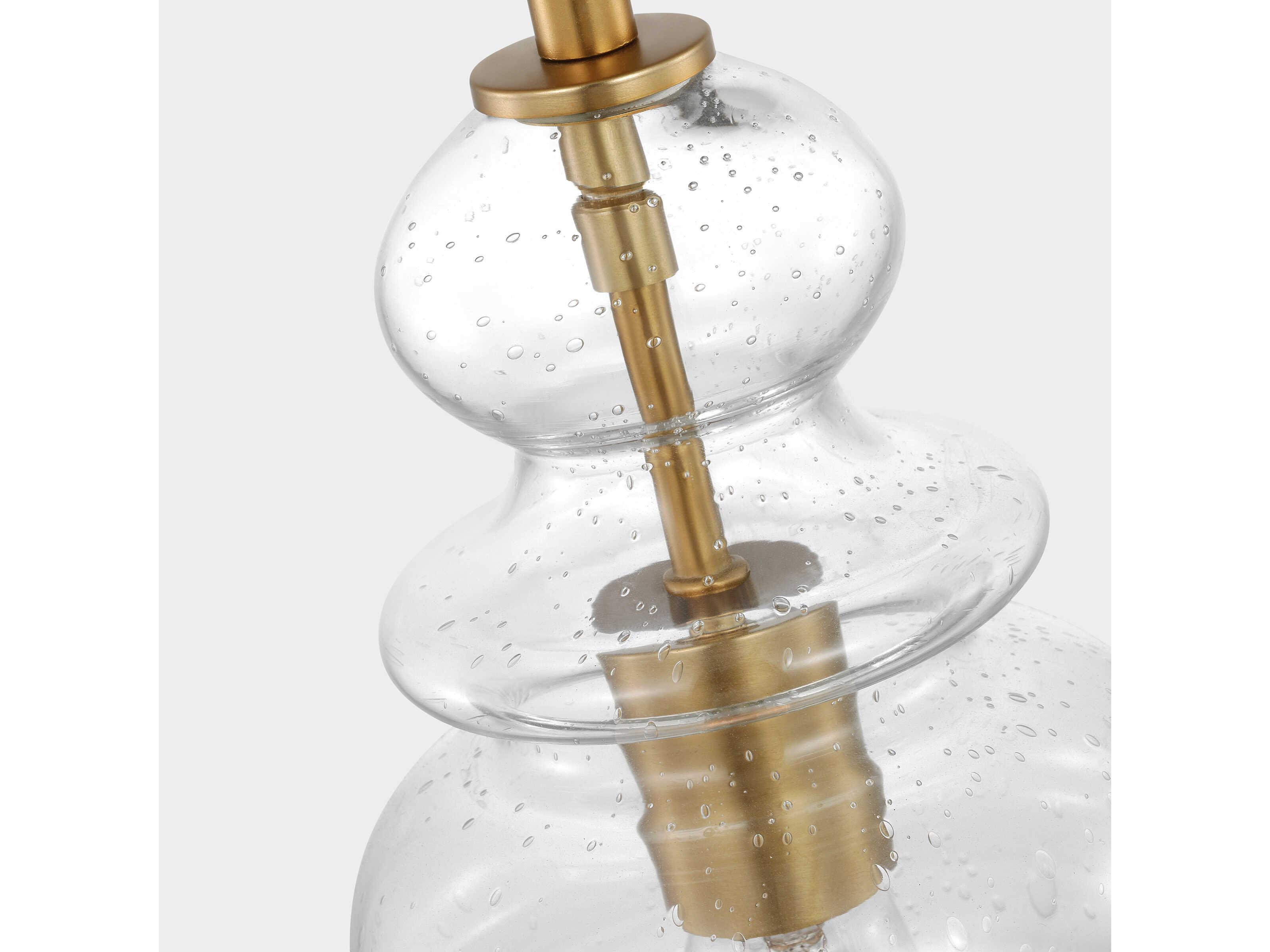 Generation Lighting Kea 1-Light Satin Brass Bell Mini Pendant
