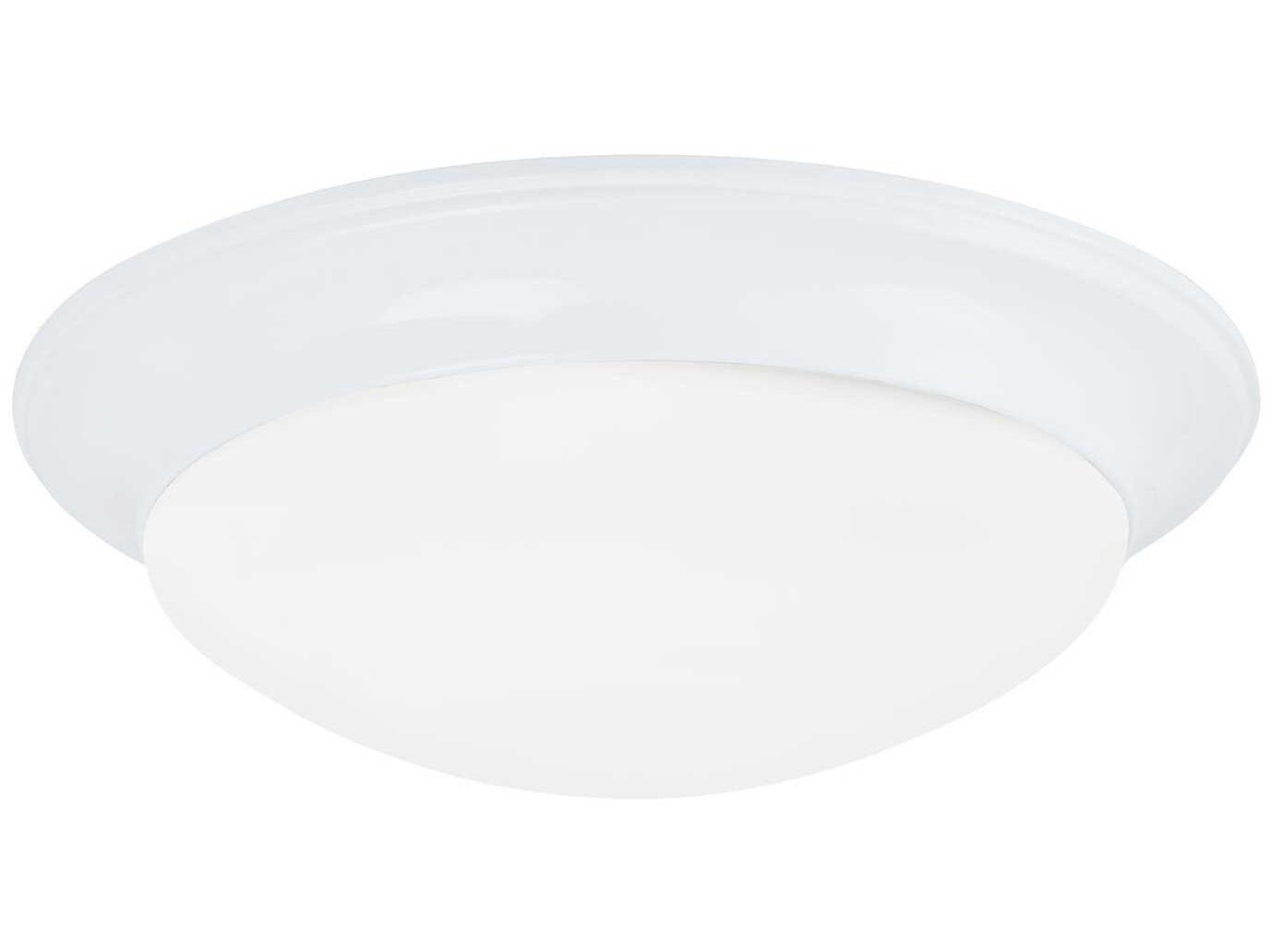 Generation Lighting Nash 2-Light White Glass Bowl Flush Mount