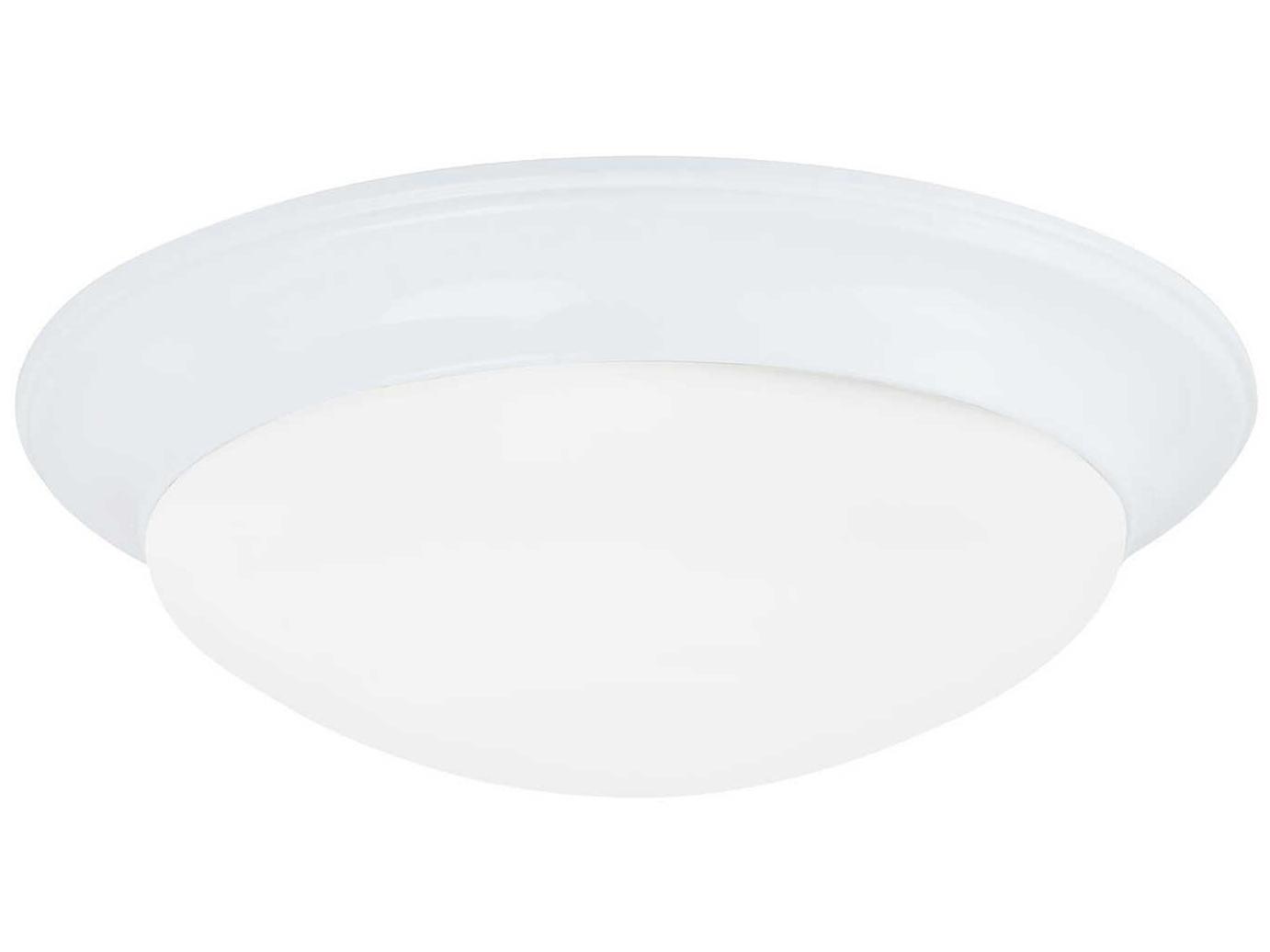 Generation Lighting Nash 3-Light White Glass Bowl Flush Mount