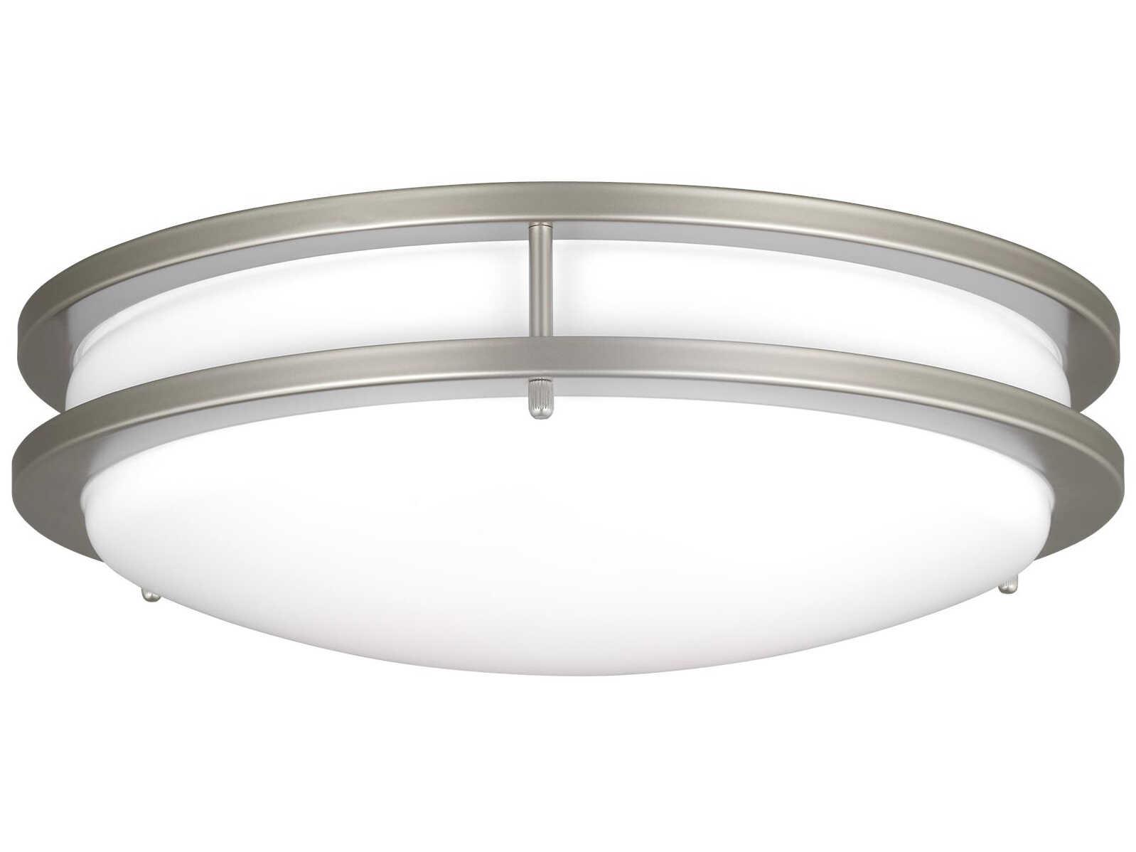 Generation Lighting Mahone 1-Light Painted Brushed Nickel LED Flush Mount