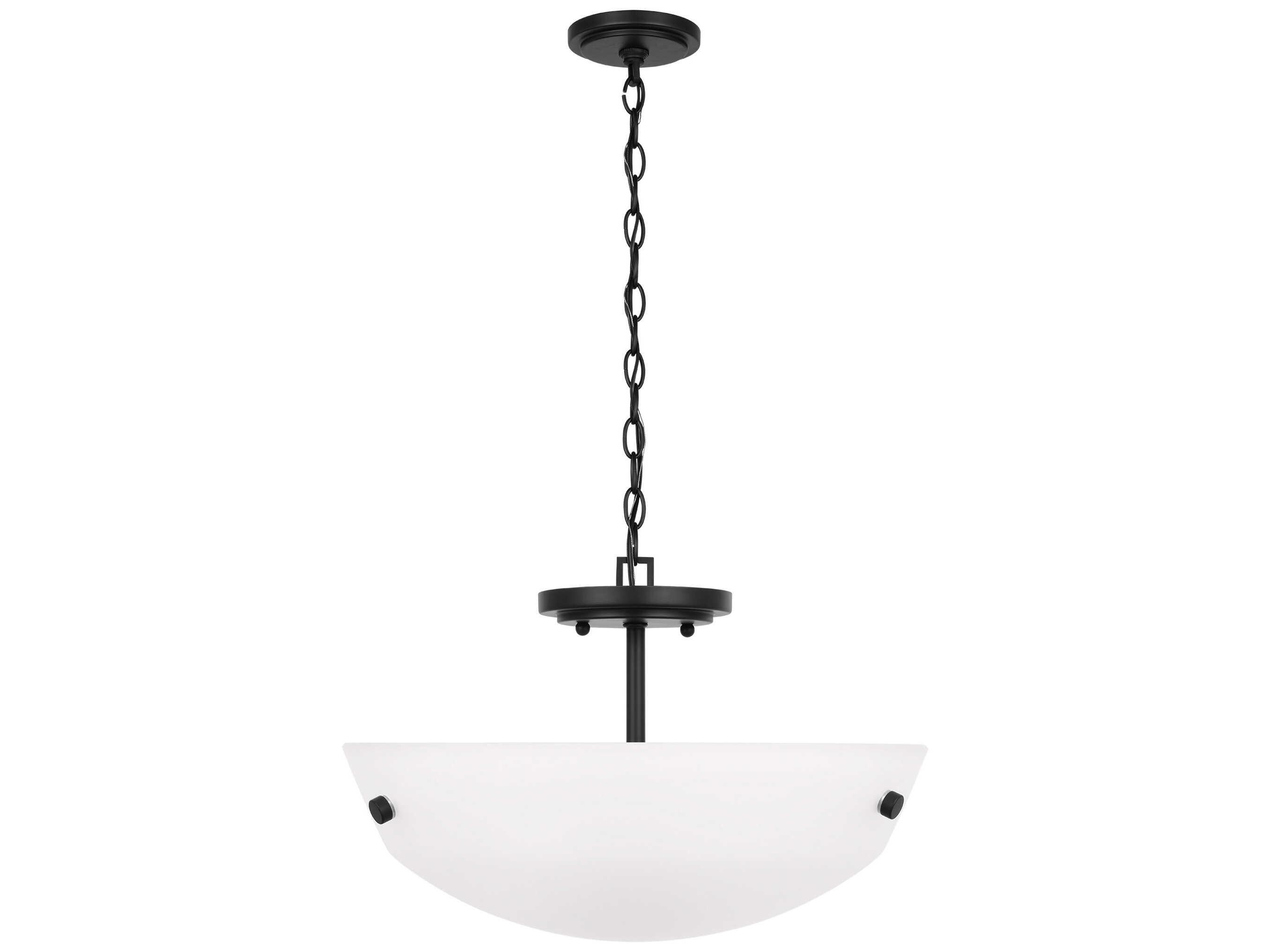 Generation Lighting Kerrville 2-Light Midnight Black Bowl Pendant