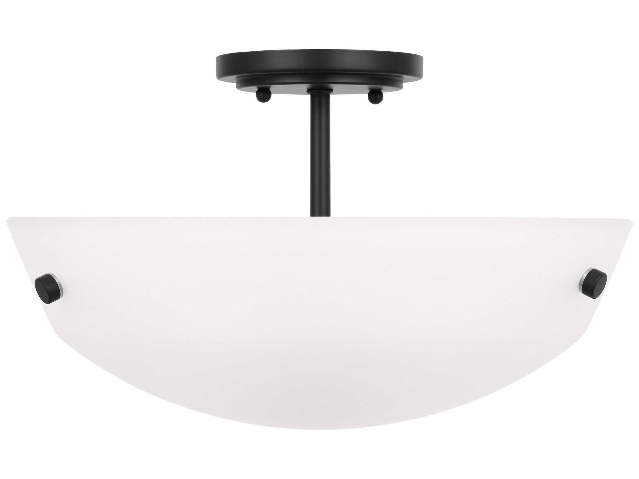 Generation Lighting Kerrville 2-Light Midnight Black Bowl Pendant