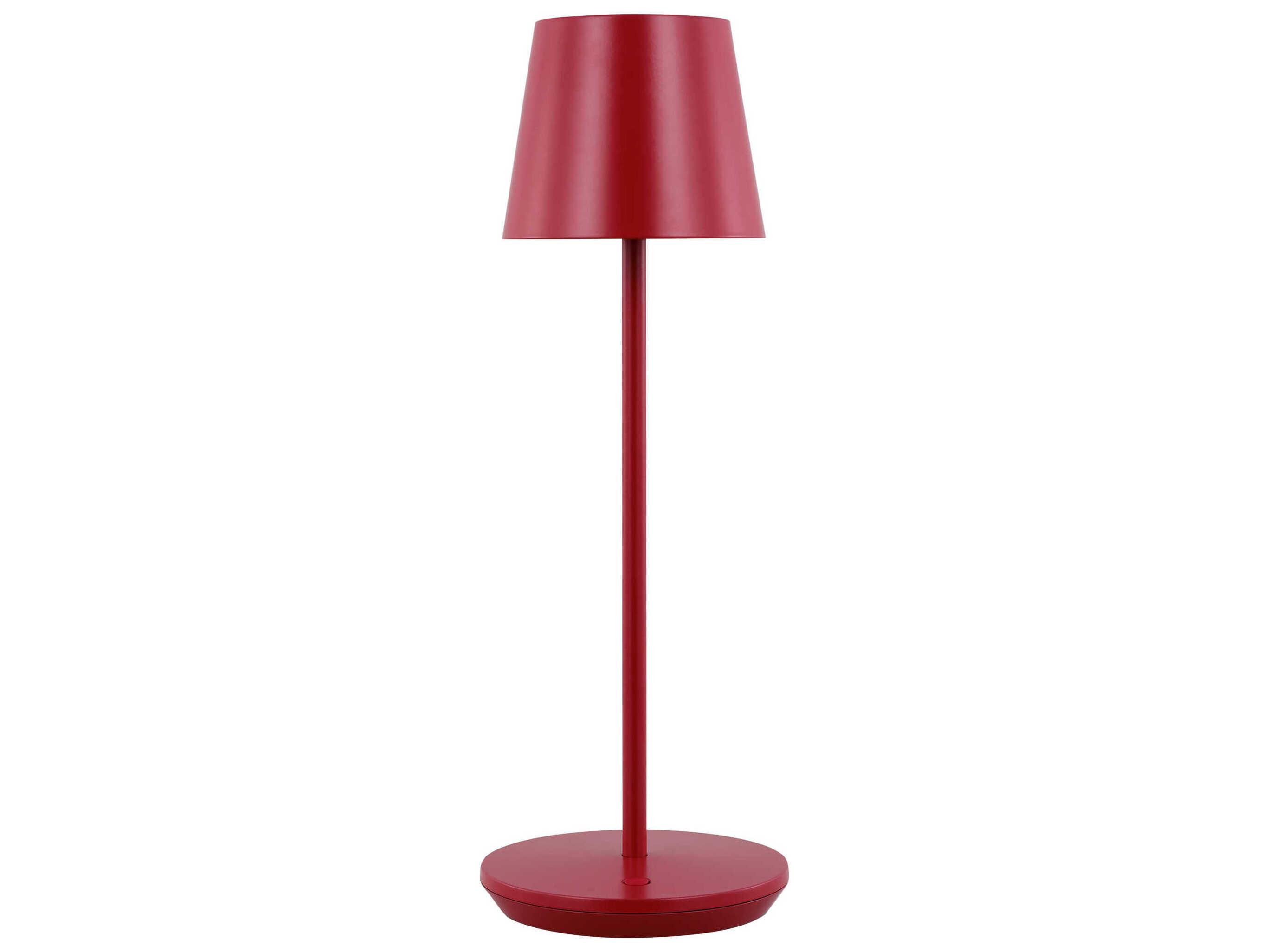 Generation Lighting Mena Dark Red Aluminum Table Lamp