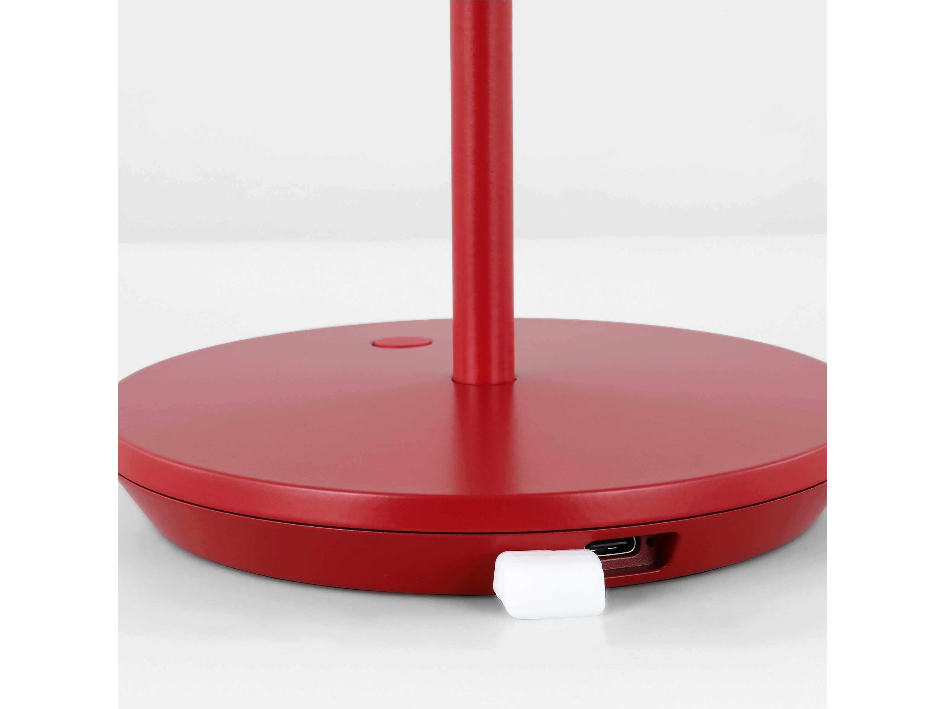 Generation Lighting Mena Dark Red Aluminum Table Lamp