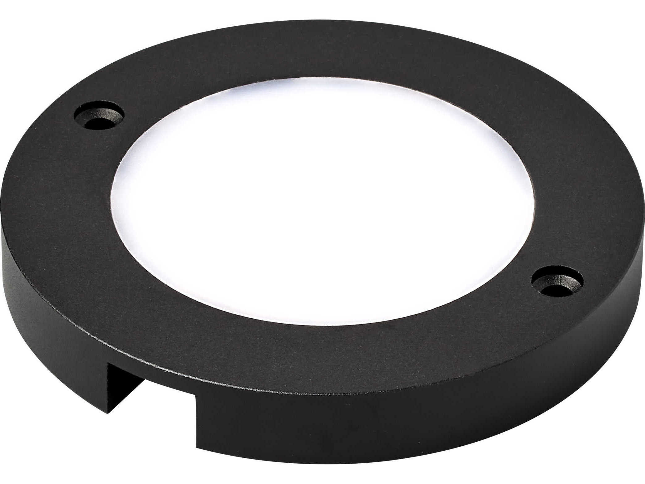 Generation Lighting Disk Black 3000K Round Under Cabinet Light