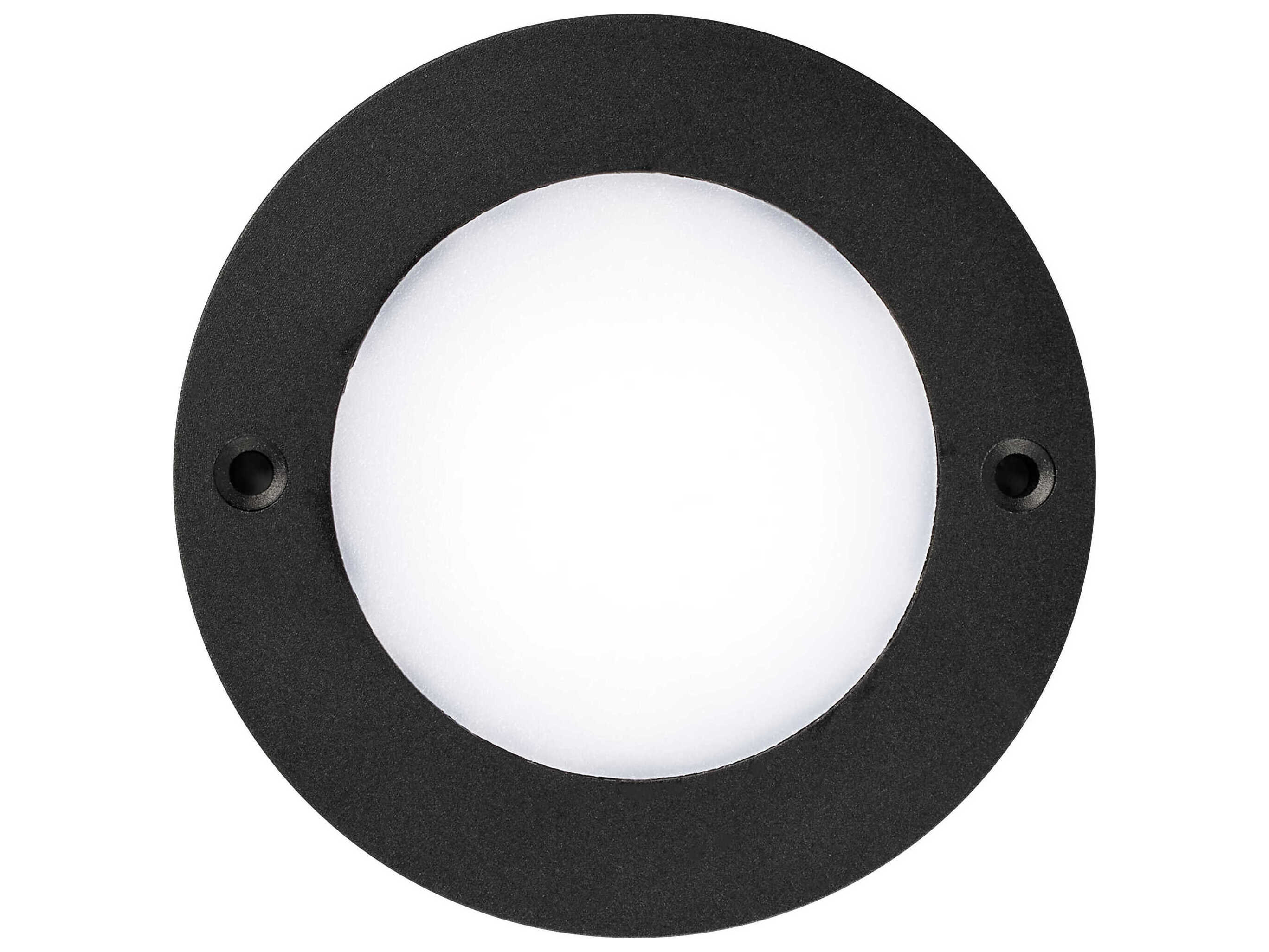 Generation Lighting Disk Black 3000K Round Under Cabinet Light