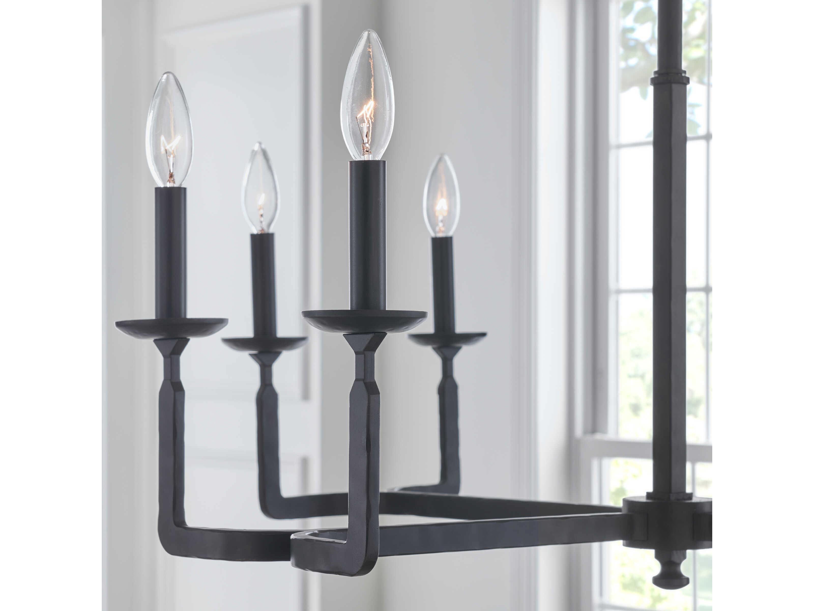 Generation Lighting Ansley 8-Light Aged Iron Black Candelabra Chandelier