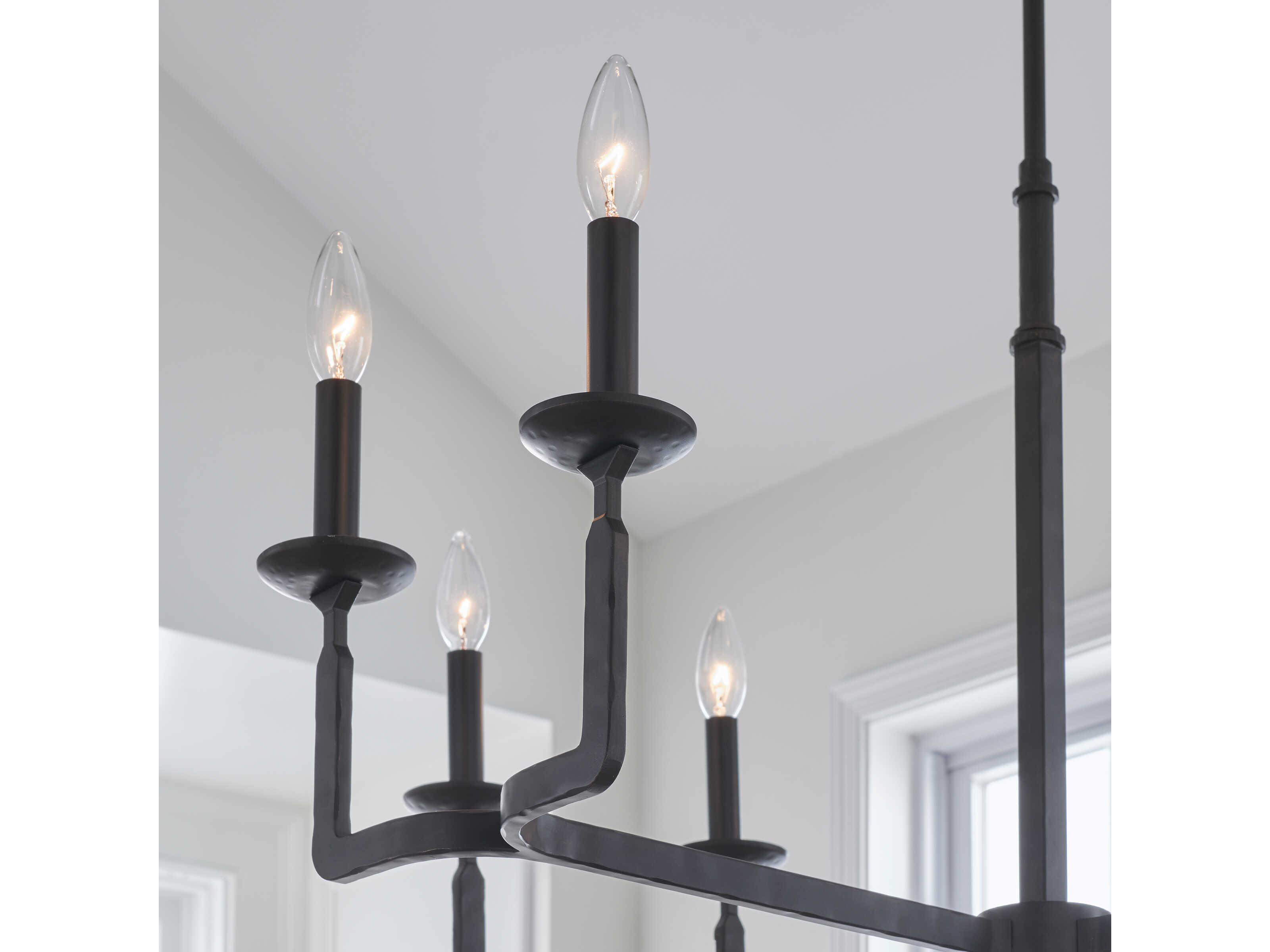 Generation Lighting Ansley 8-Light Aged Iron Black Candelabra Chandelier