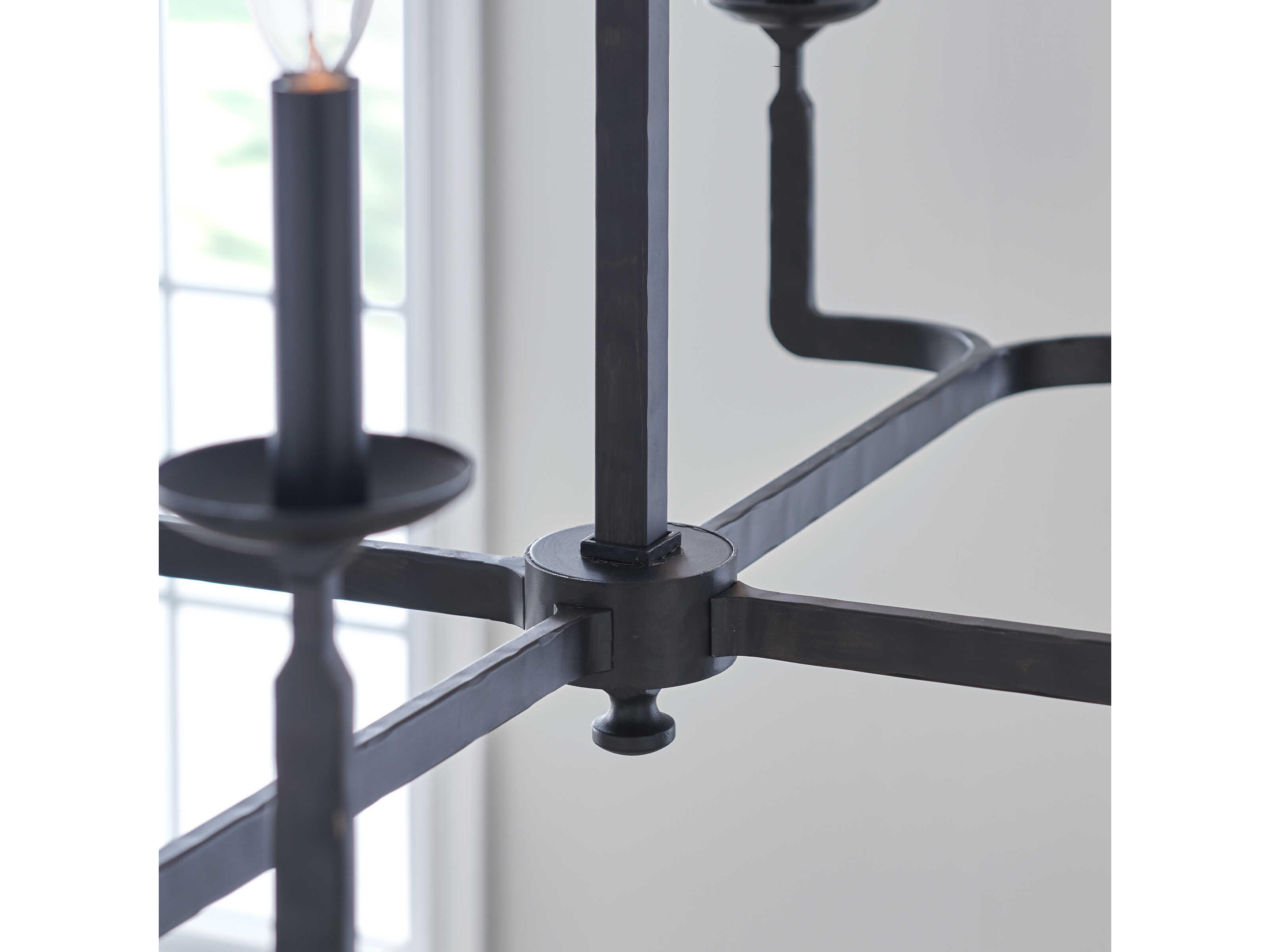 Generation Lighting Ansley 8-Light Aged Iron Black Candelabra Chandelier