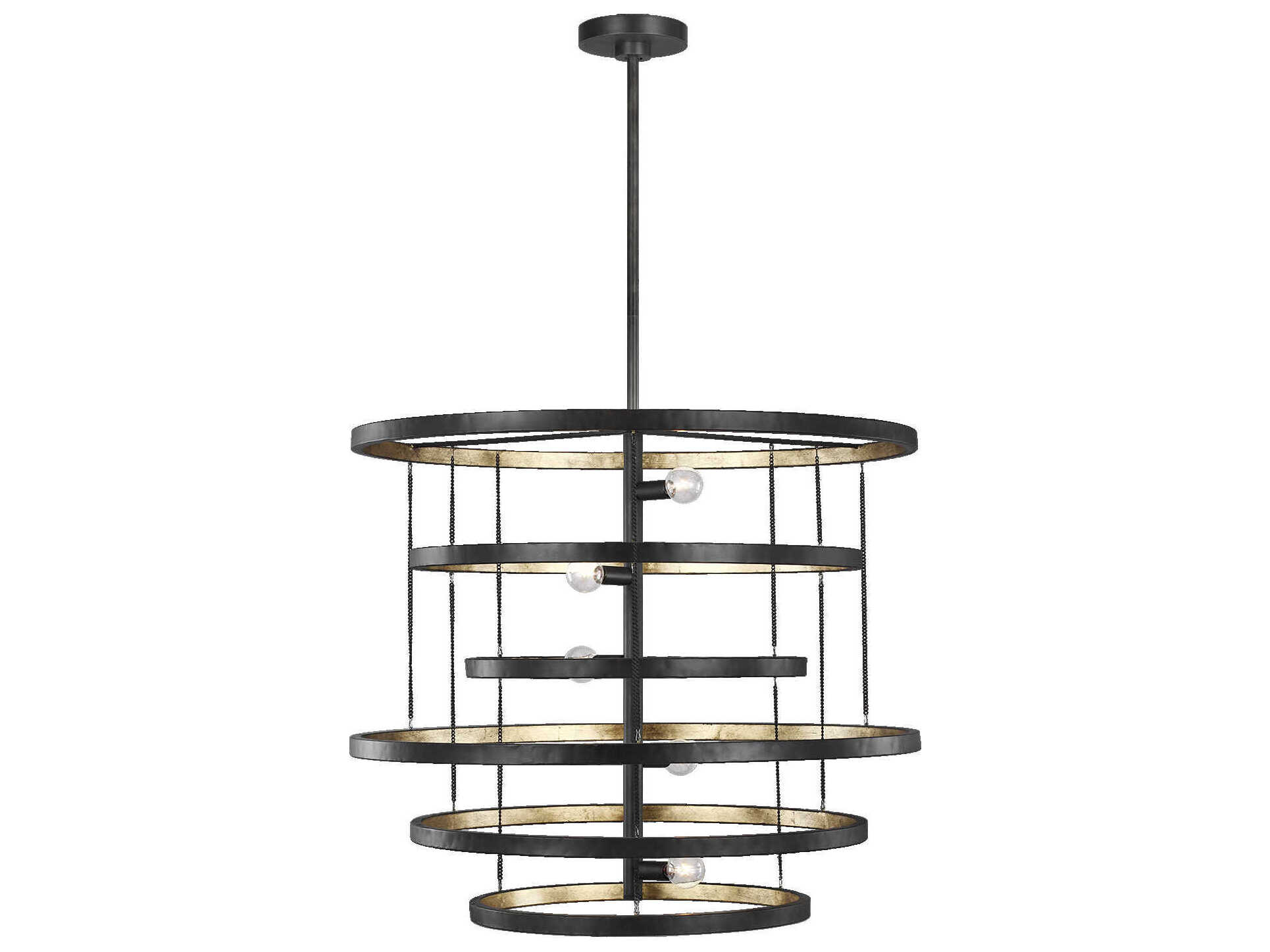 Generation Lighting Celeste 5-Light Aged Iron Black Candelabra Chandelier