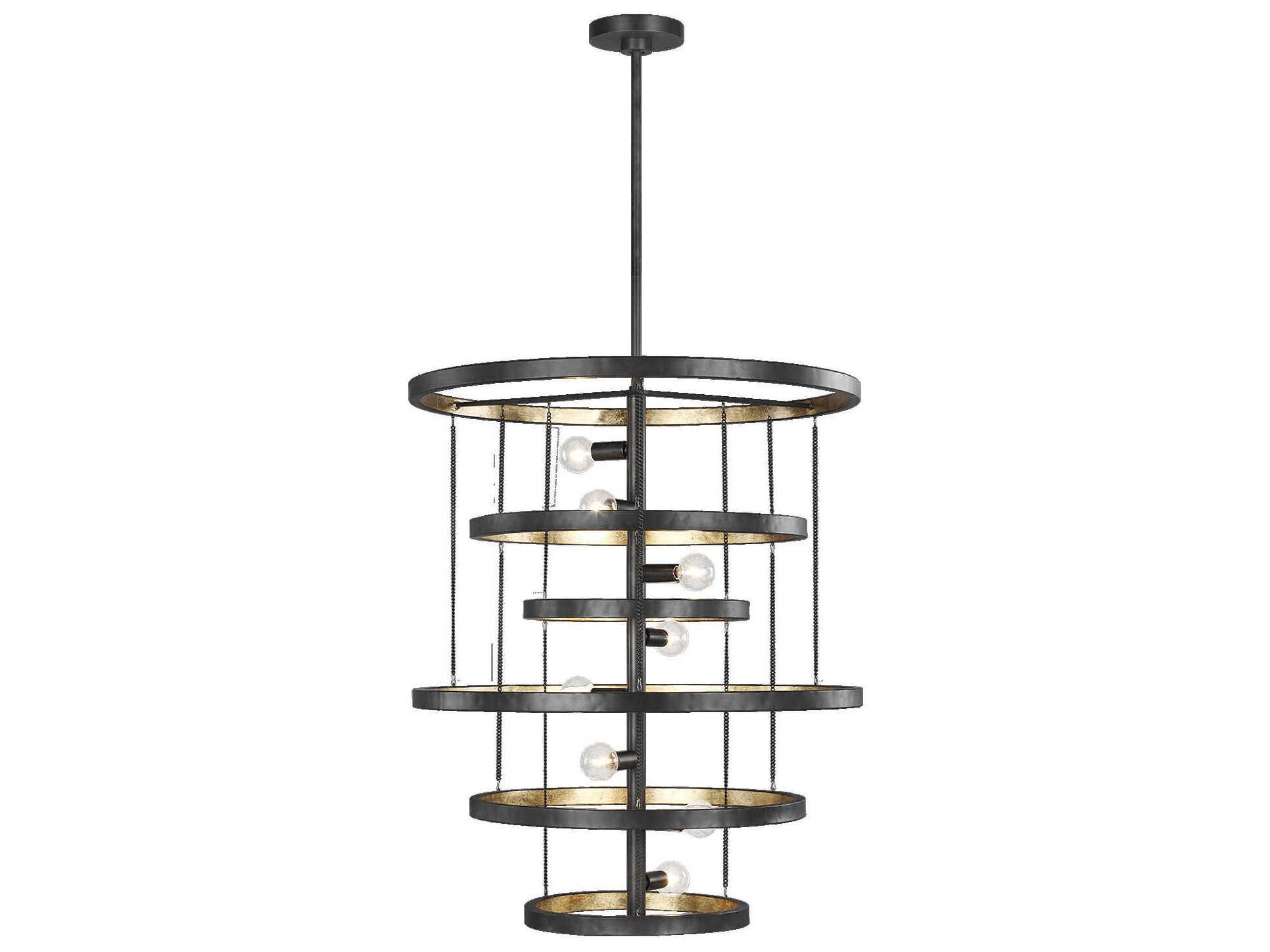 Generation Lighting Celeste 8-Light Aged Iron Black Candelabra Chandelier