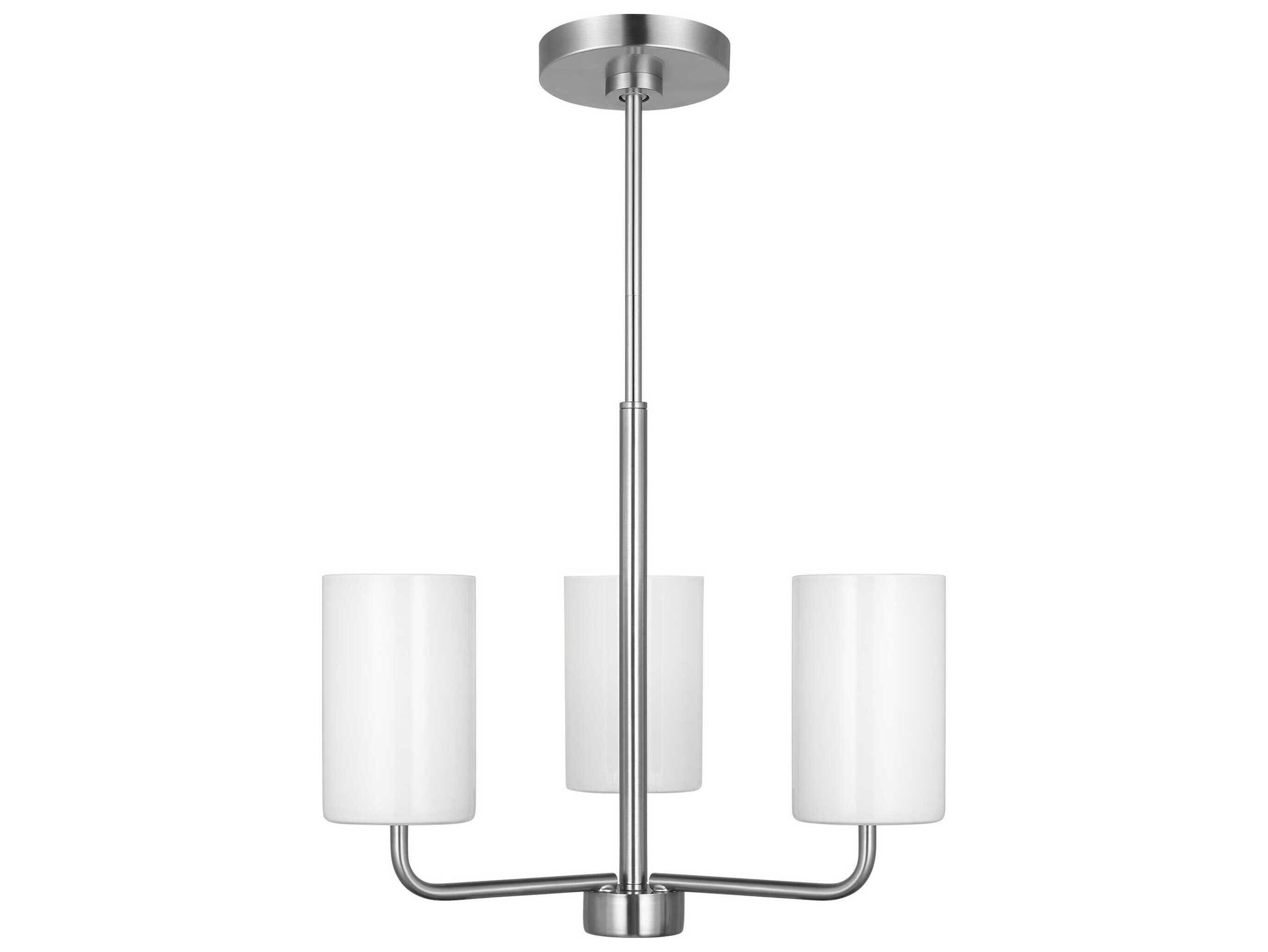 Generation Lighting Rhett 3-Light Brushed Steel Cylinder Chandelier