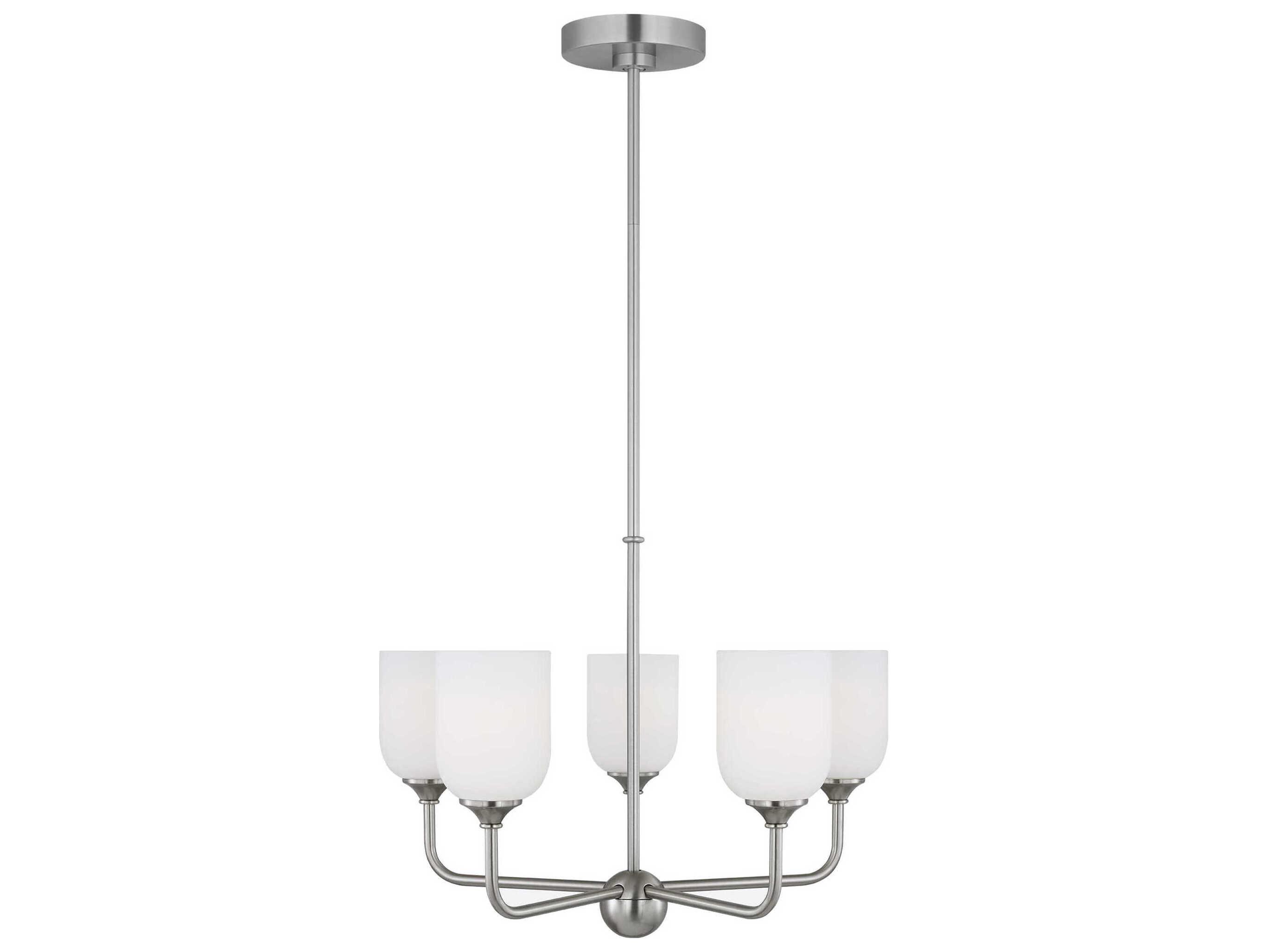 Generation Lighting Emile 5-Light Brushed Steel Chandelier