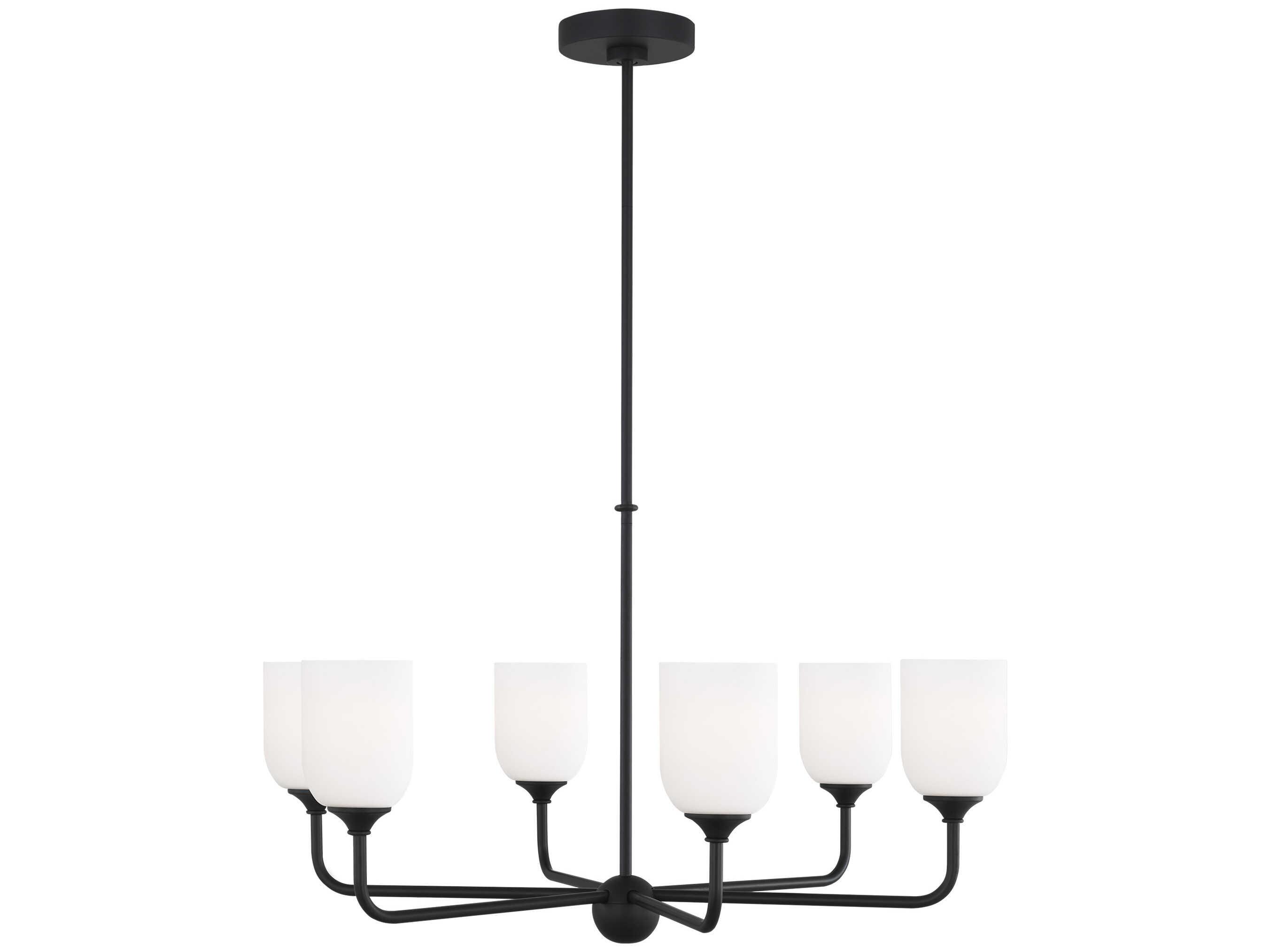 Generation Lighting Emile 6-Light Midnight Black Chandelier