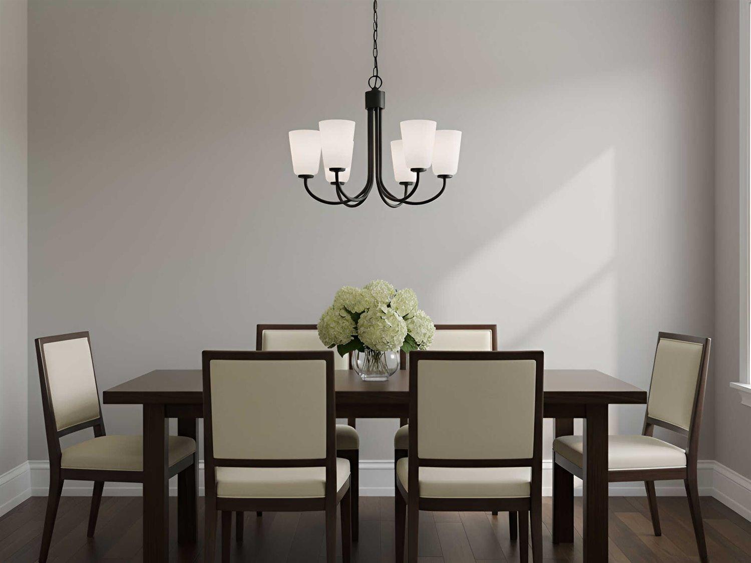 Generation Lighting Miles 5-Light Midnight Black Bell Chandelier