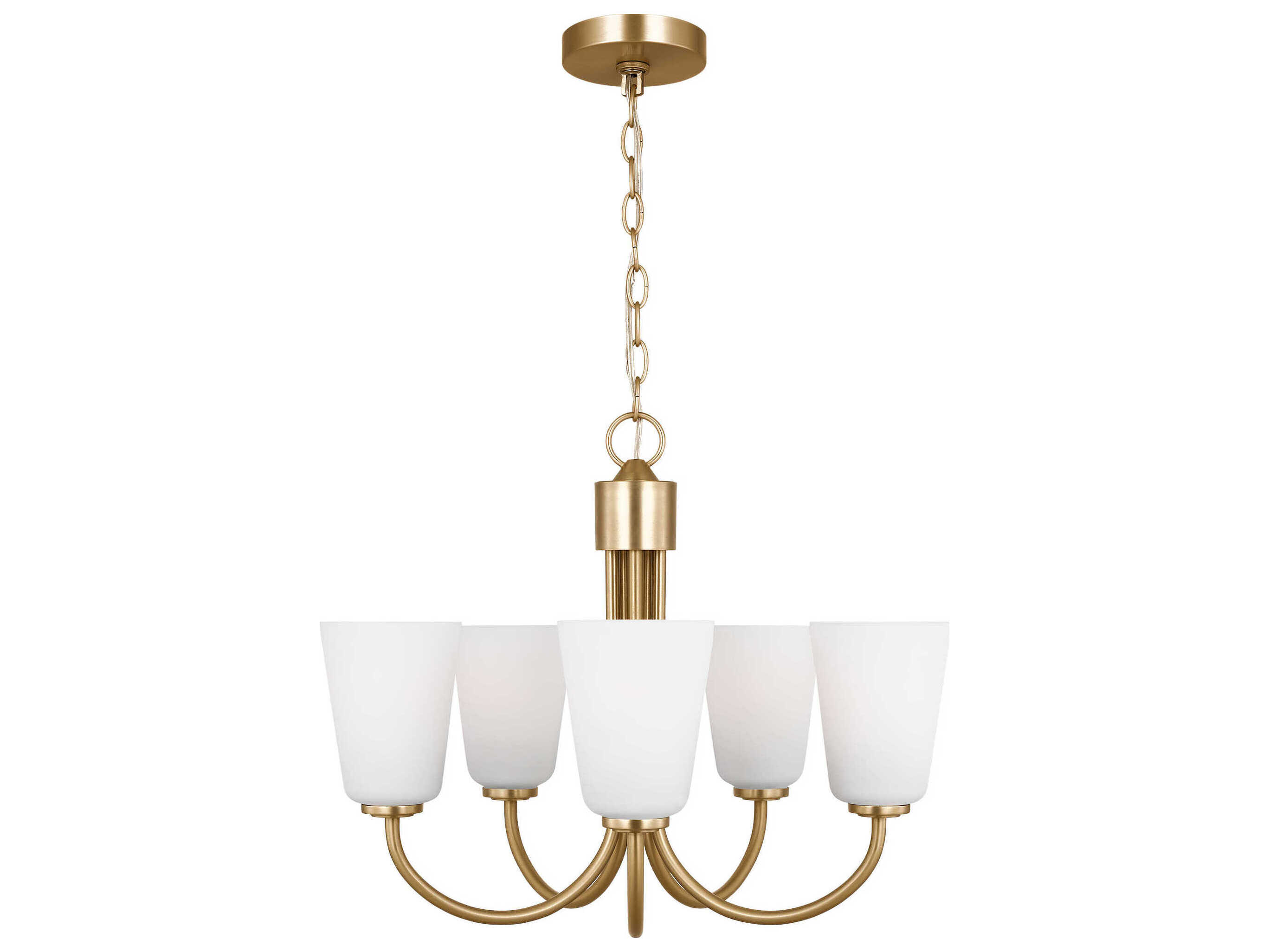 Generation Lighting Miles 5-Light Satin Brass Bell Chandelier