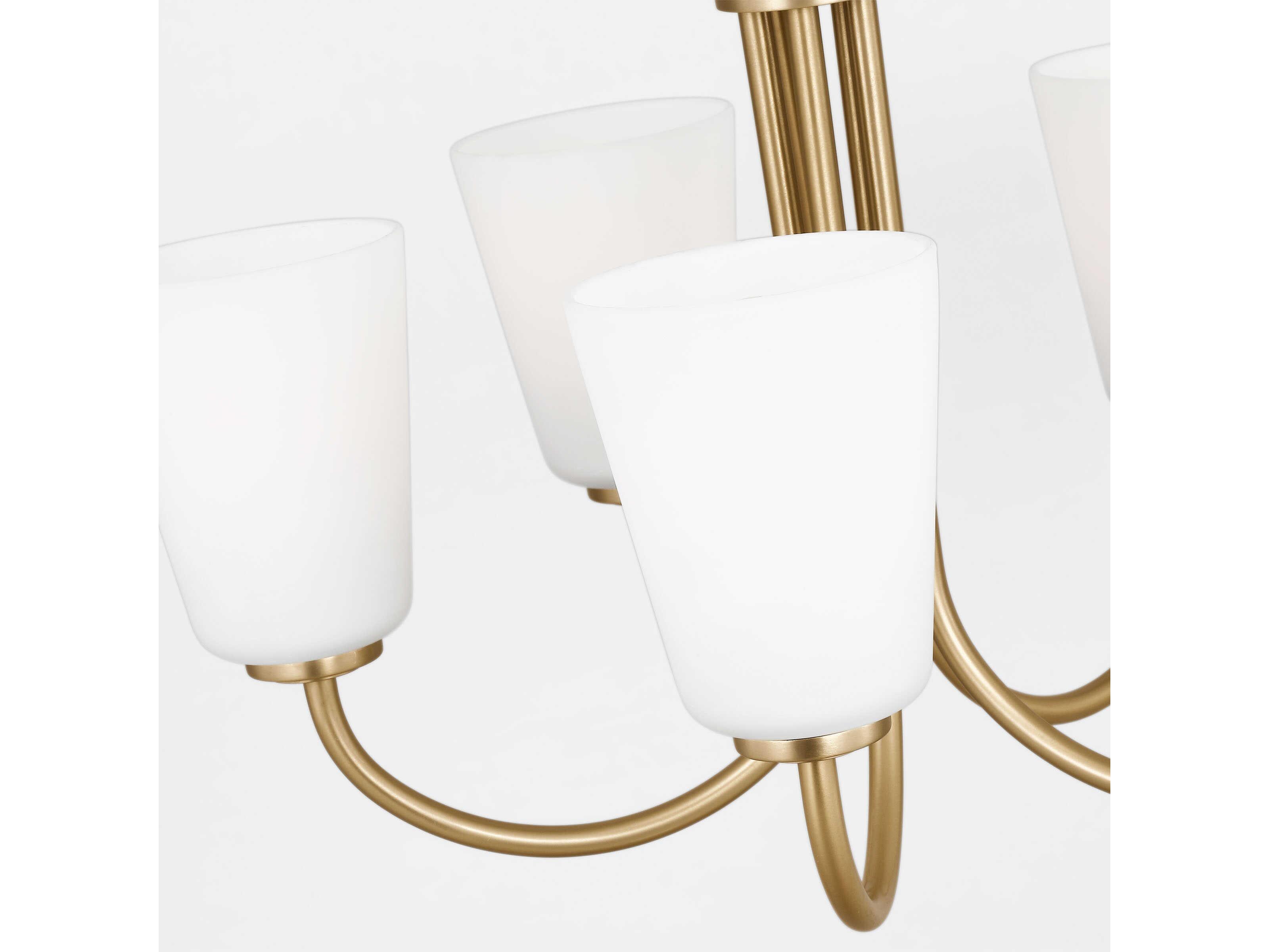 Generation Lighting Miles 5-Light Satin Brass Bell Chandelier