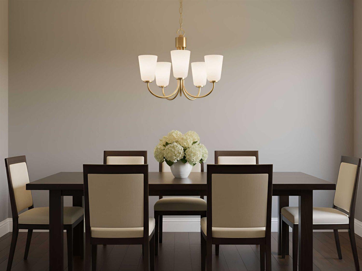 Generation Lighting Miles 5-Light Satin Brass Bell Chandelier