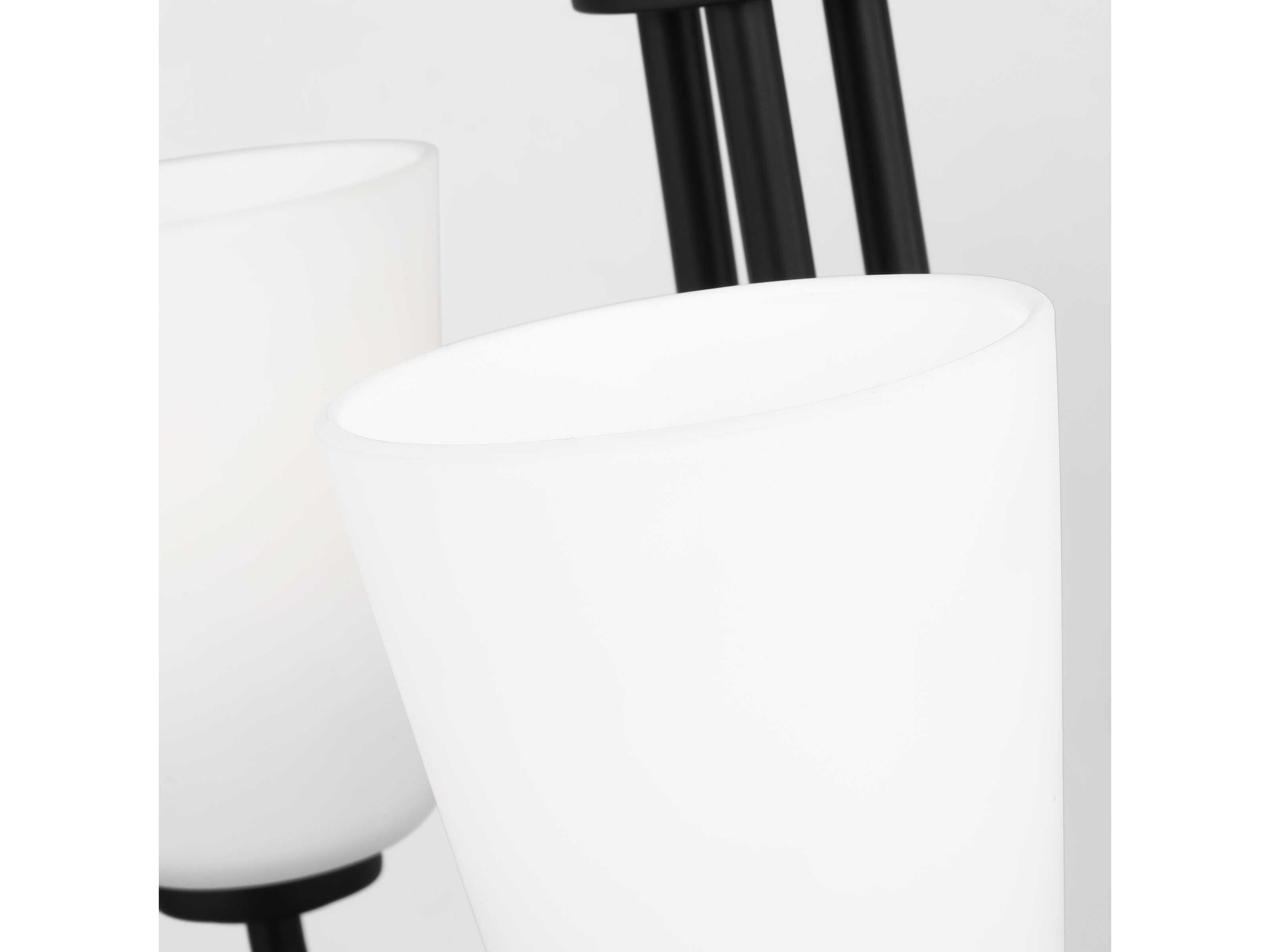 Generation Lighting Miles 3-Light Midnight Black Bell Chandelier