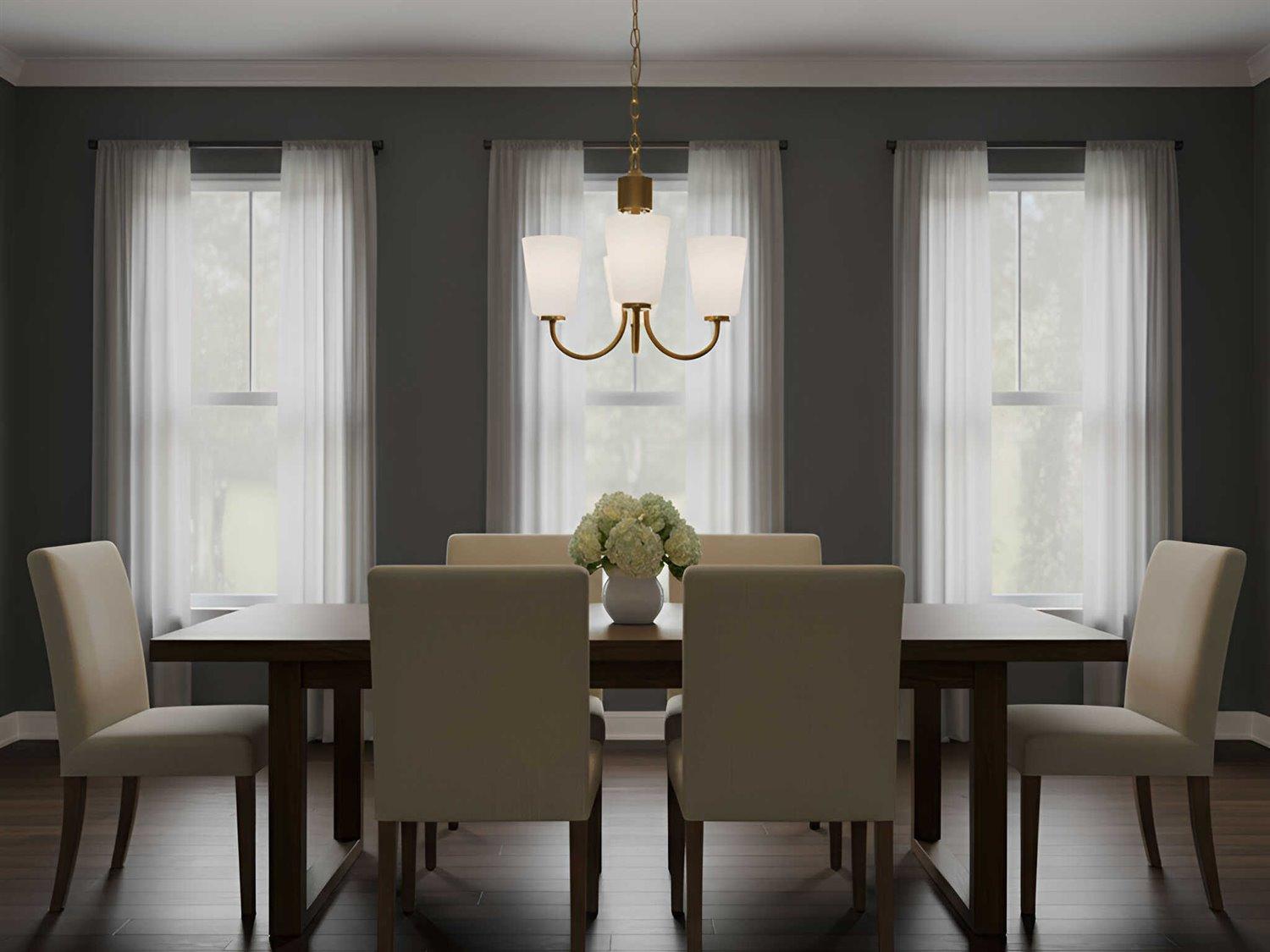 Generation Lighting Miles 3-Light Satin Brass Bell Chandelier